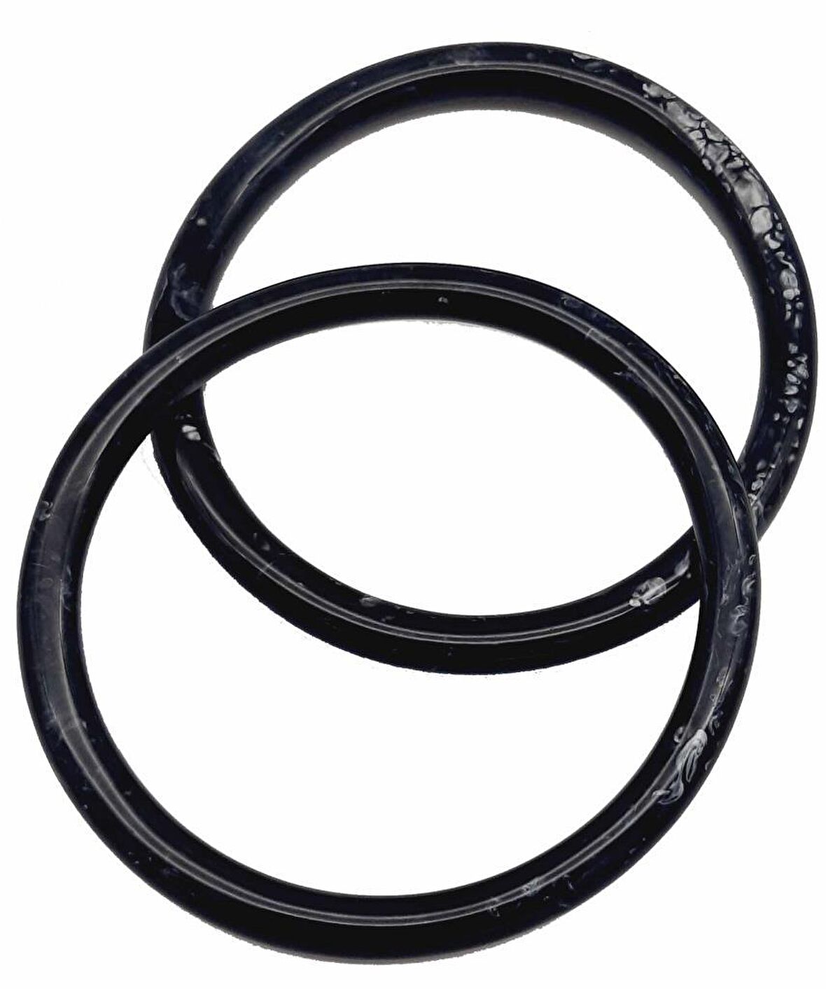 Siyah Akrilik Çanta Sapı 12.5 cm (Mermer Görünümlü)