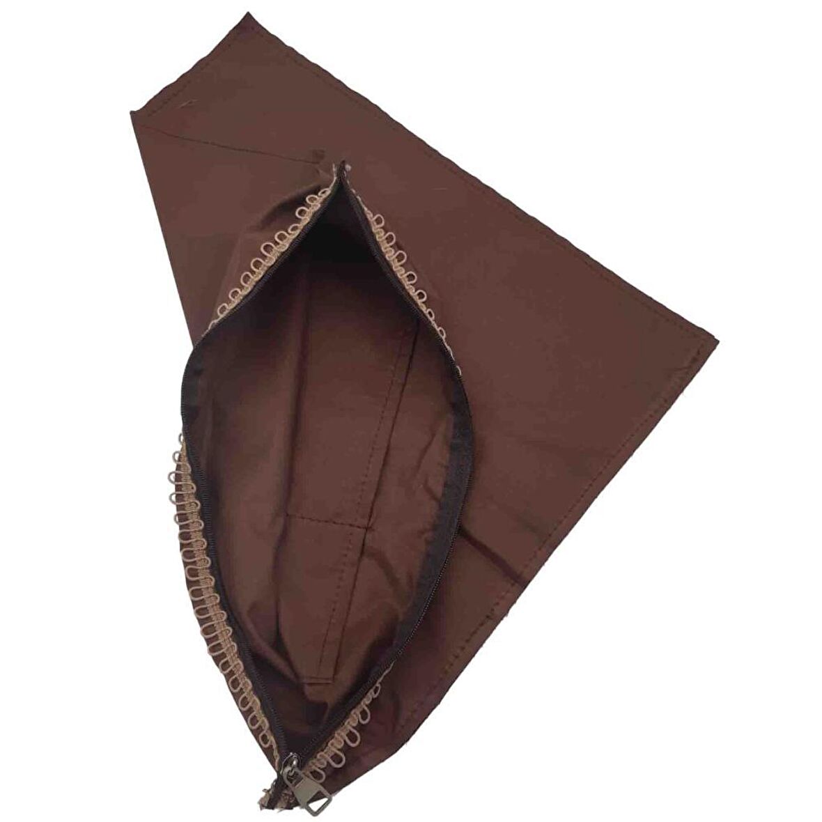 Koyu Kahve Renk 45x45 cm, Dikilmiş Halde, Fermuarlı  Astar