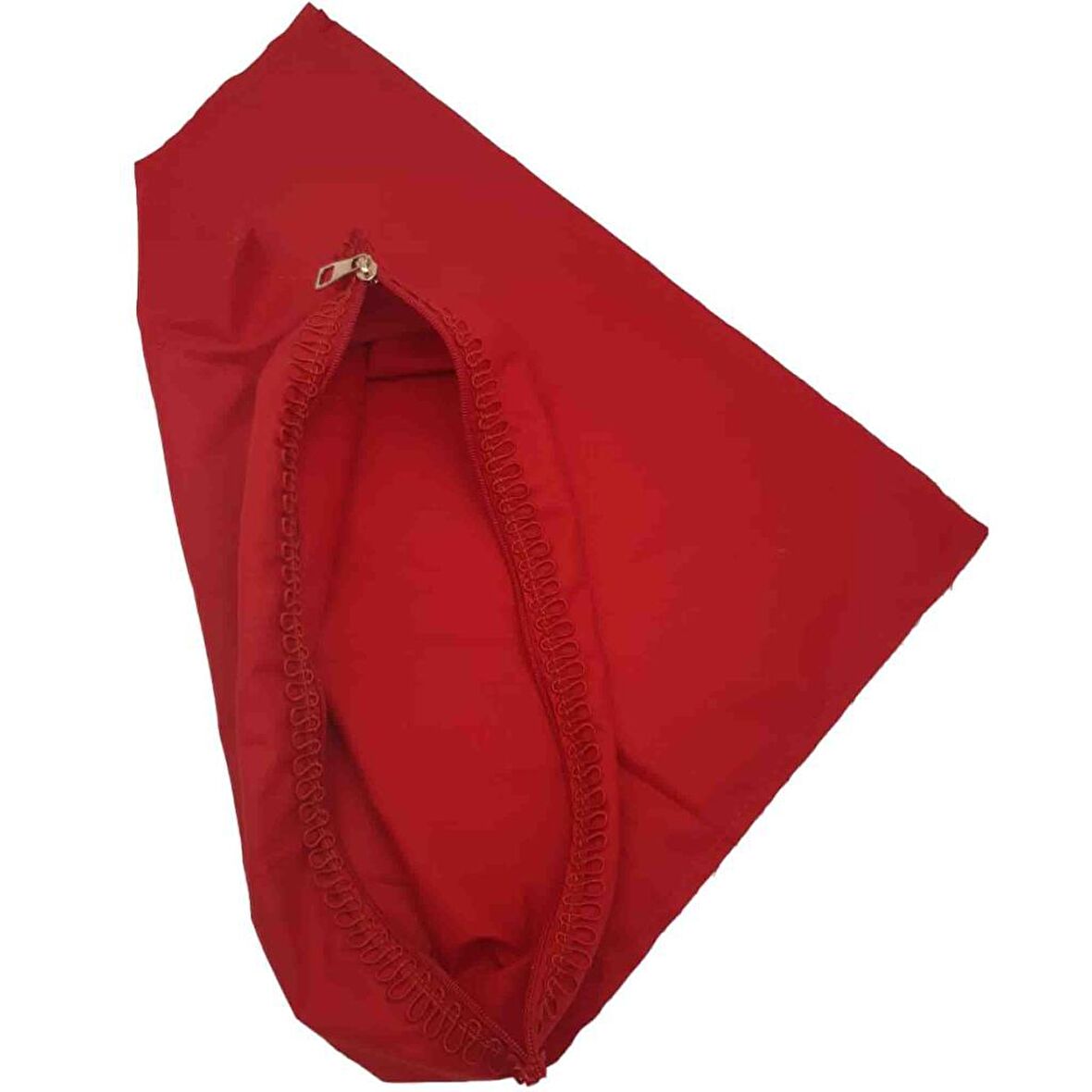 Kırımızı Renk 45x45 cm, Dikilmiş Halde, Fermuarlı  Astar