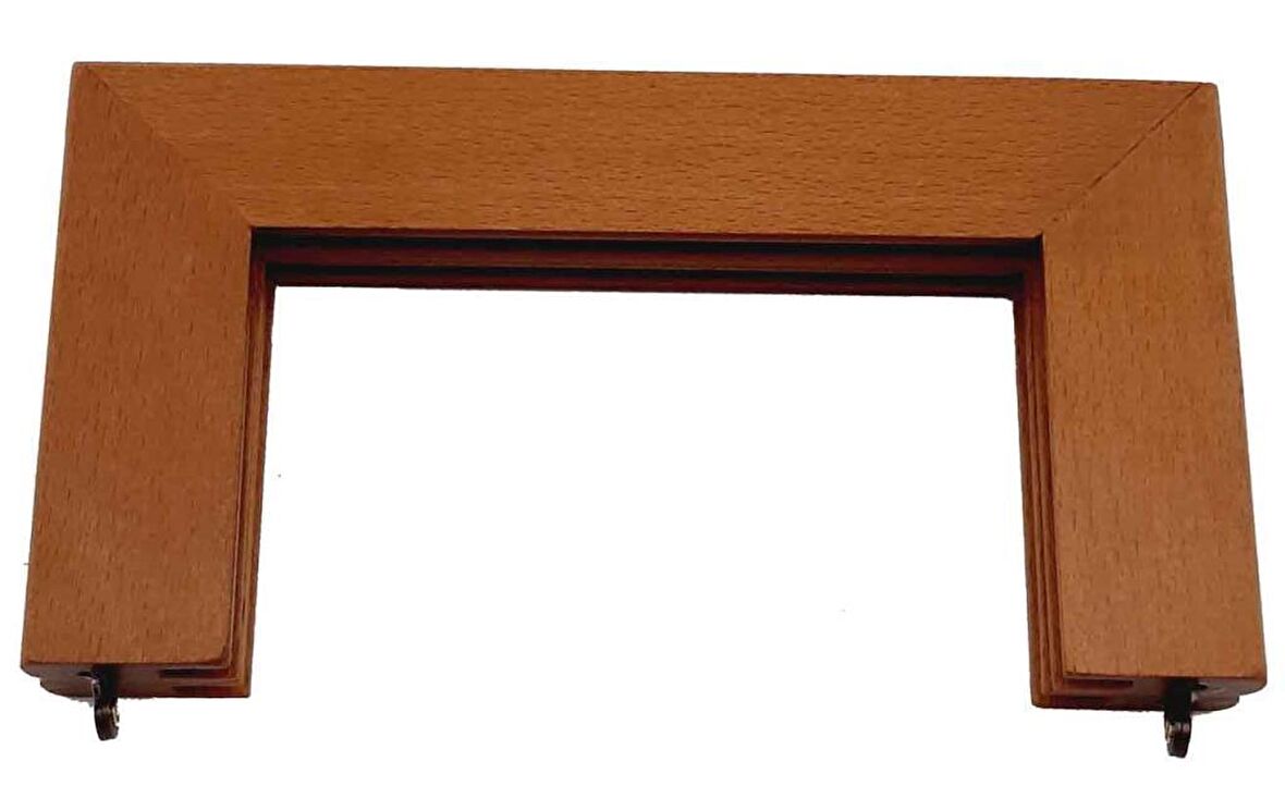 16 cm Ahşap Çanta Bursu Dikdörtgen Koyu Ahşap Renk