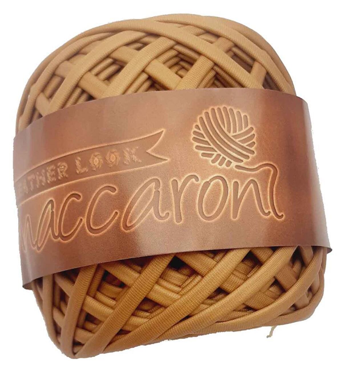 Hardal Sarı Renk Maccaroni Deri İp