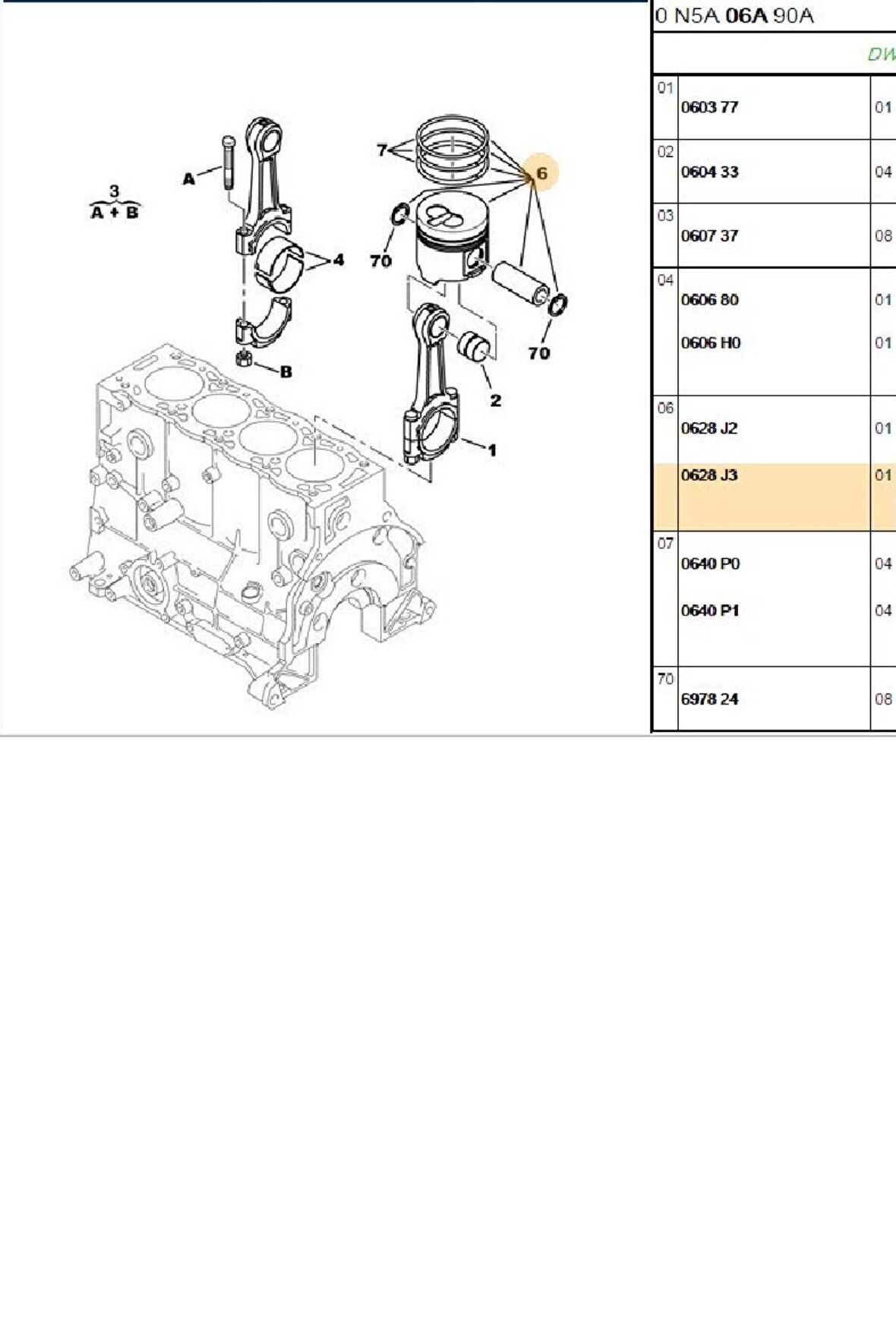 Piston Sekman Partner Berlingo Expert Jumpy 0,60 DW8 (3878060-0628J3)