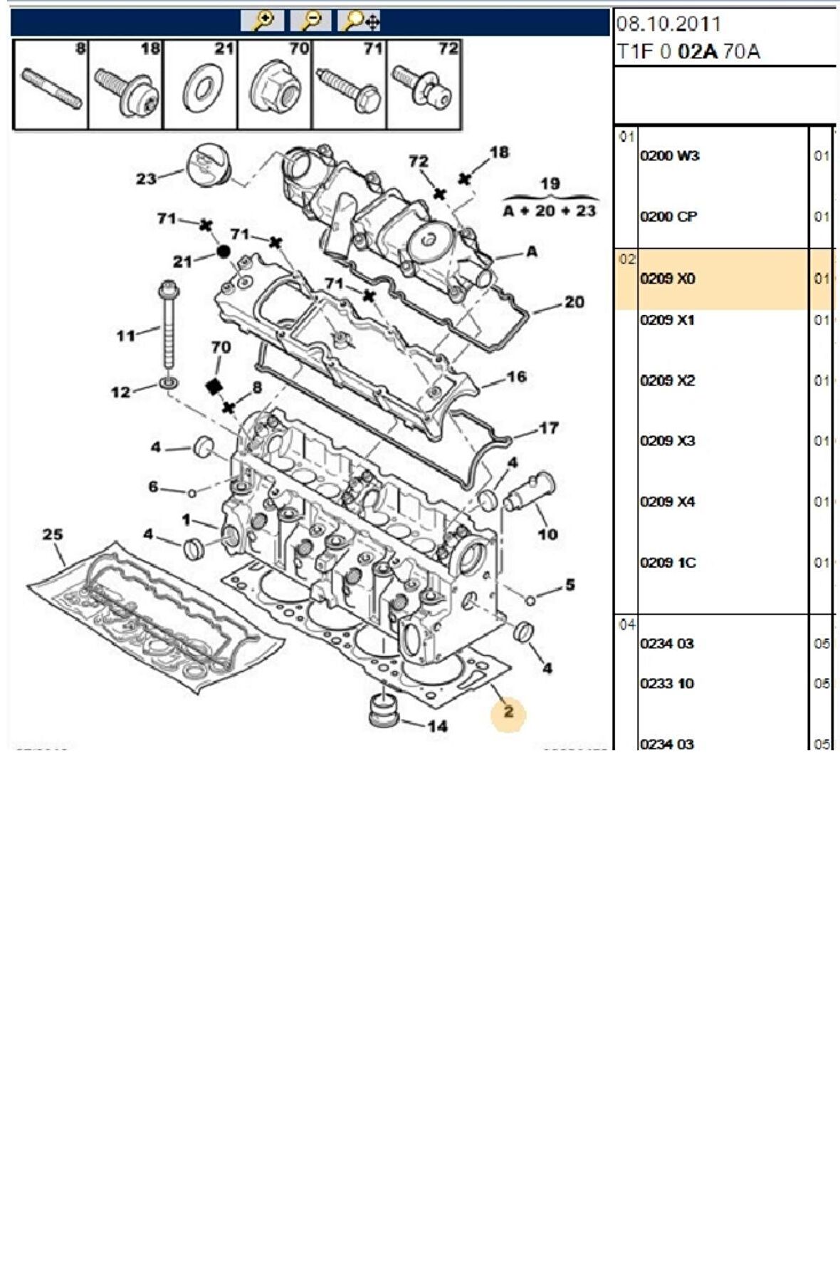 Silindir Kapak Contası 4Tırnak Partner Berlingo DW8 (0209X3-42173007)