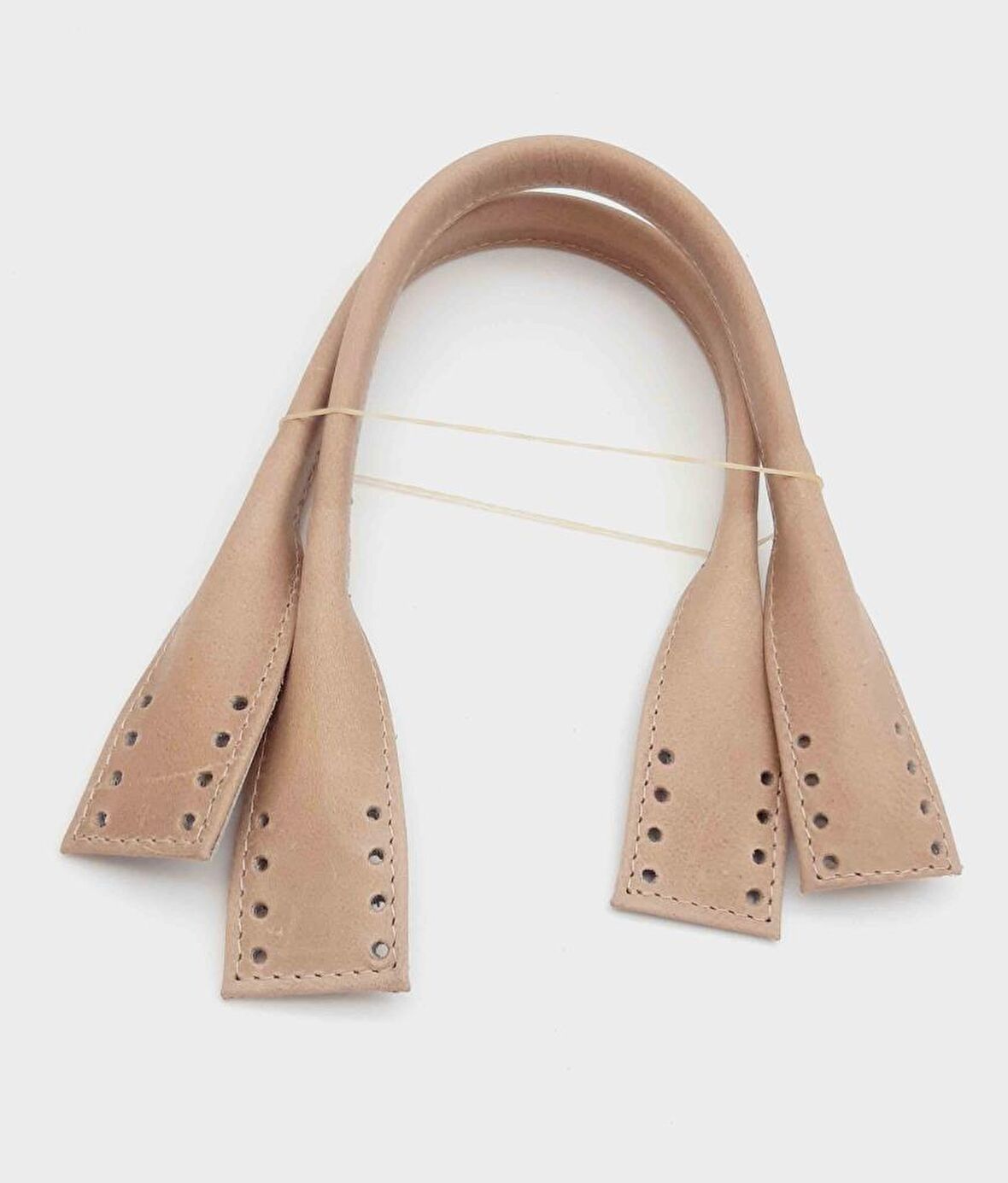 Gerçek Deri Kısa Pelikan Model Çanta Sapı Vizon Renk