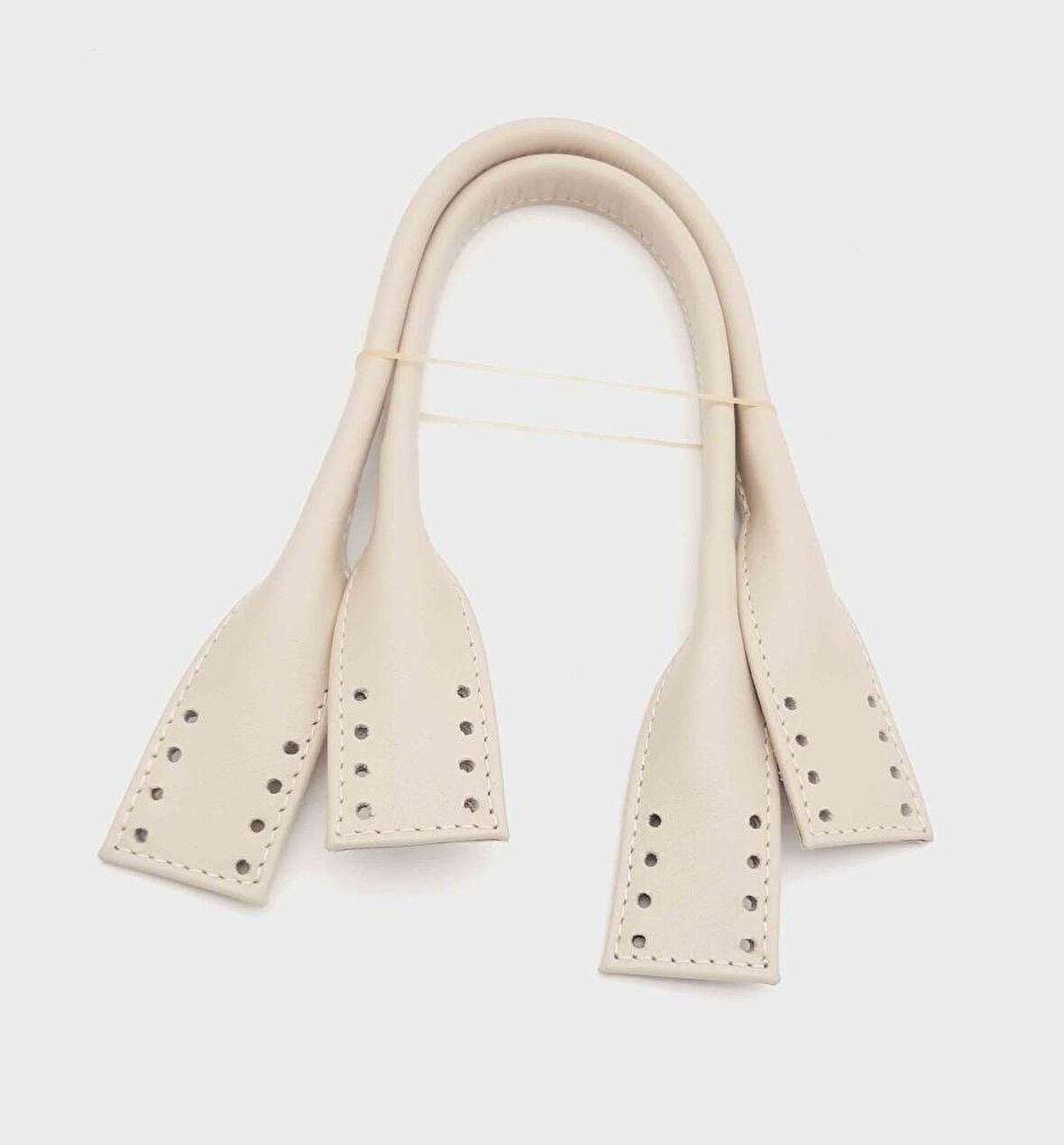 Gerçek Deri Kısa Pelikan Model Çanta Sapı Bej Renk