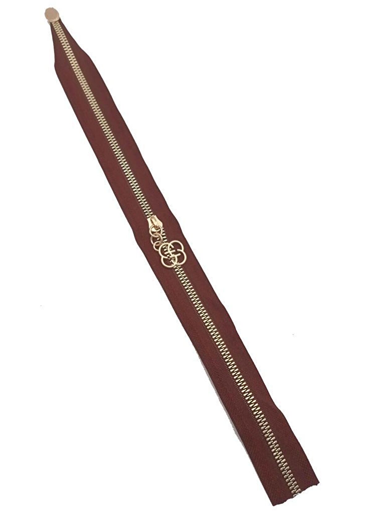 Tek Stoplu  45 Cm Fermuar Light Gold Metal Borda Renk