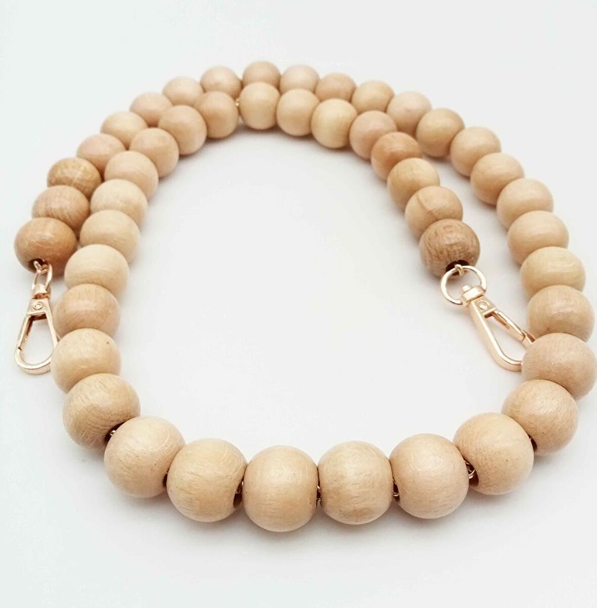 İnce Boncuklu 90 cm Ahşap Sap