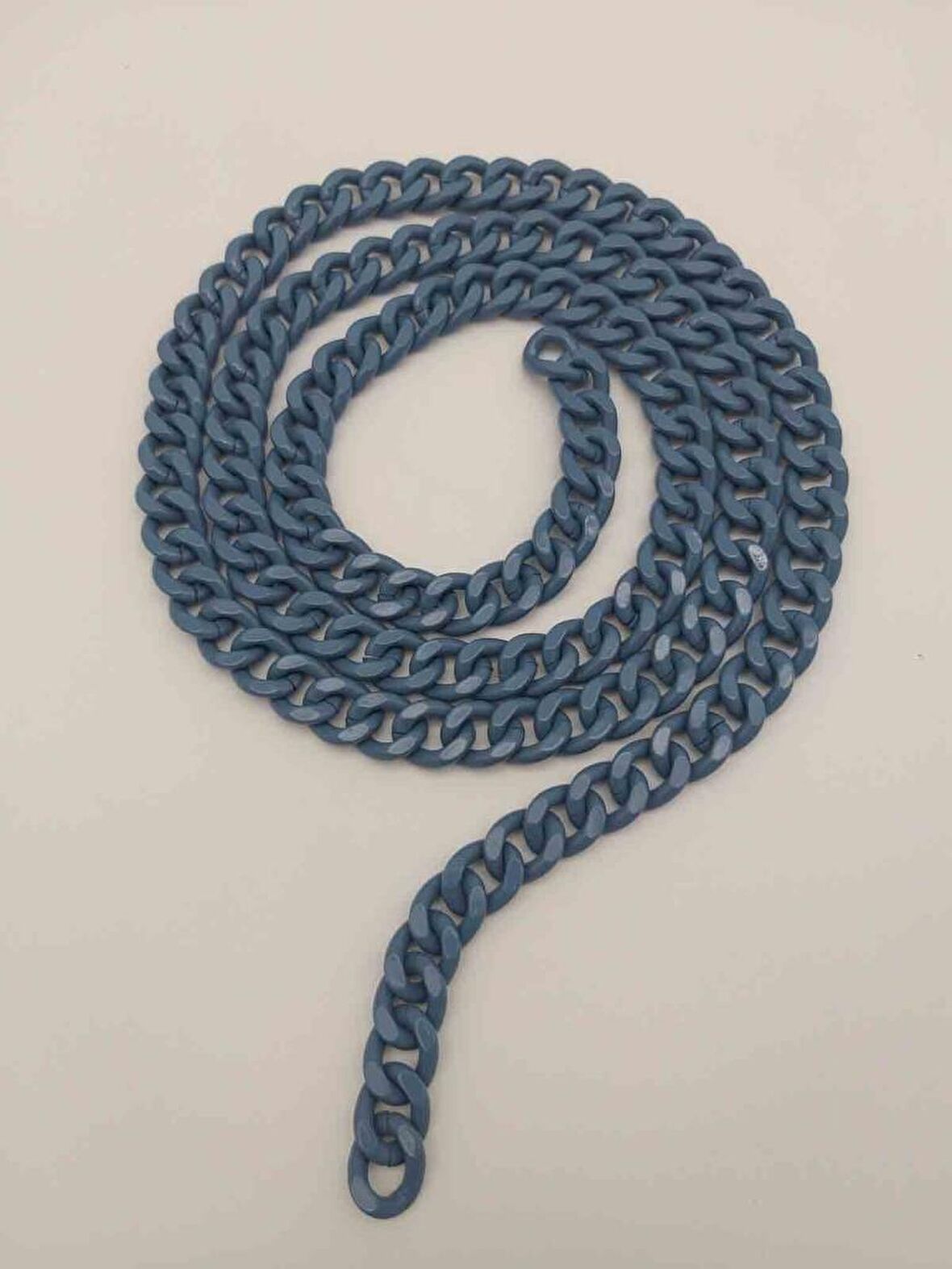 Renkli Metal Zincir Kot Mavi 120 Cm
