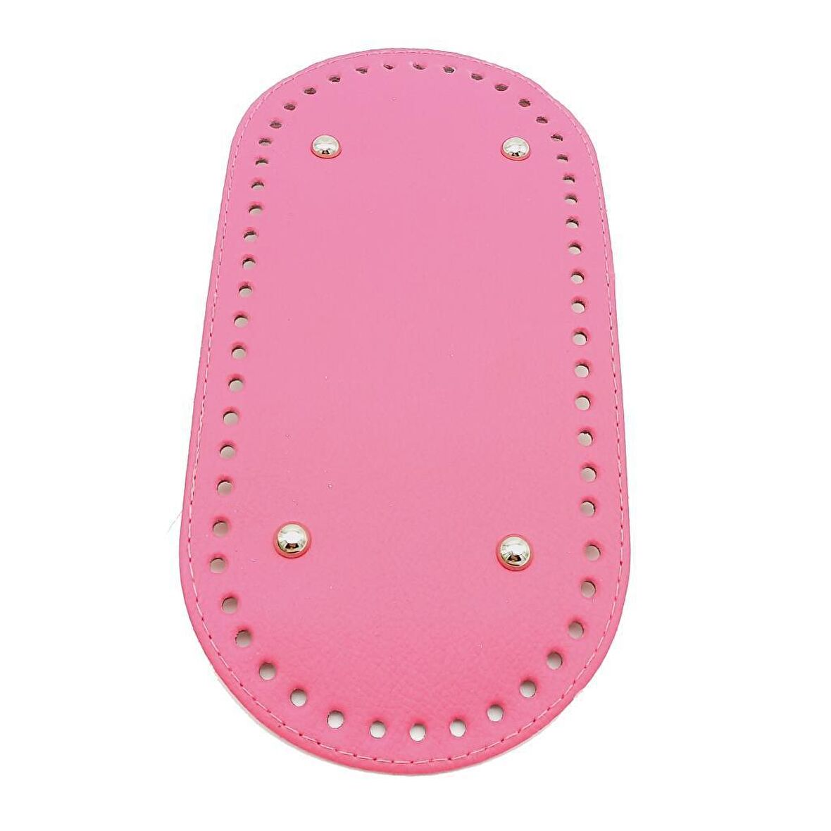 Suni Deri Fuşya Renk 25X12 cm Oval Çanta Tabanı