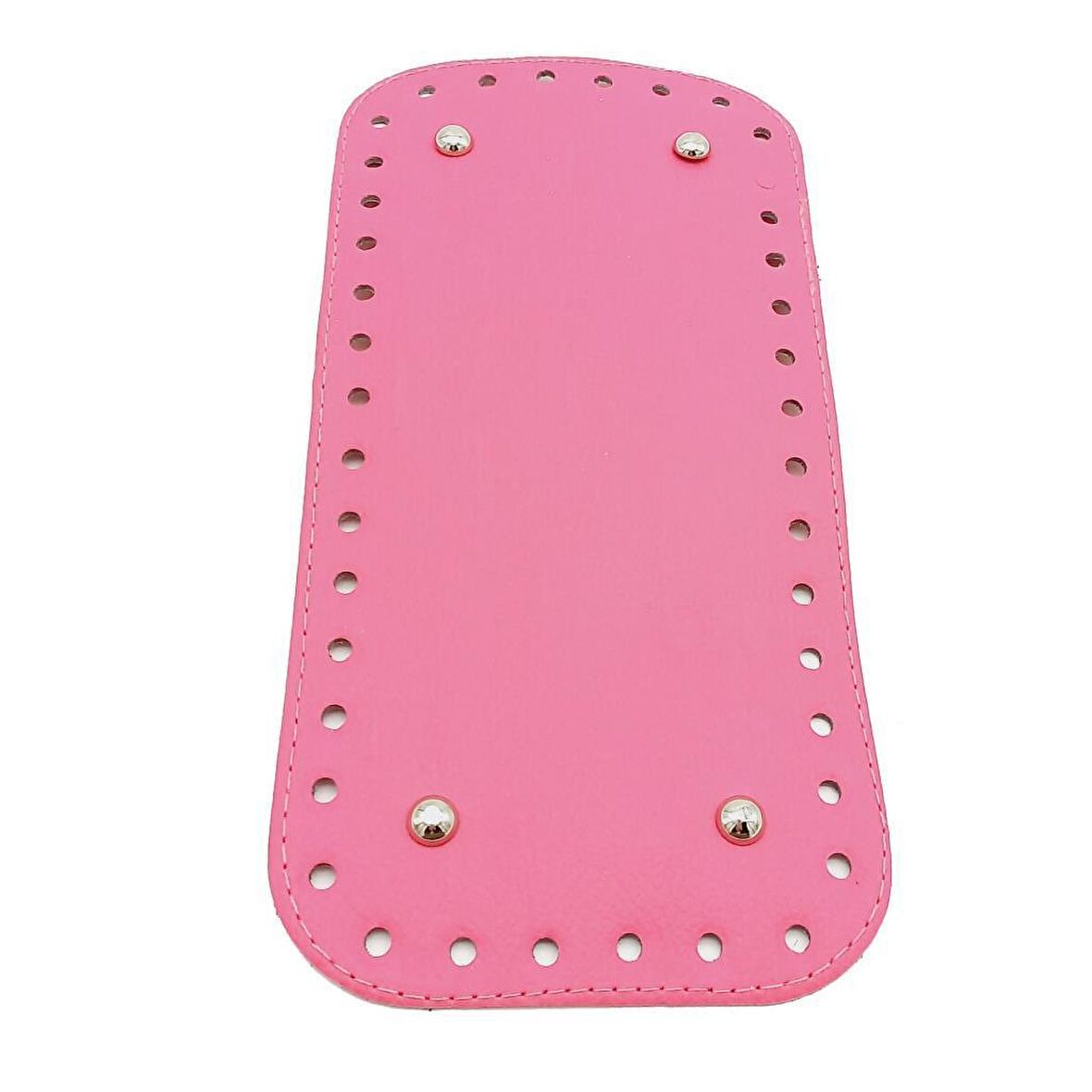 Suni Deri Fuşya Renk 25X12 cm Dikdörtgen Çanta Tabanı