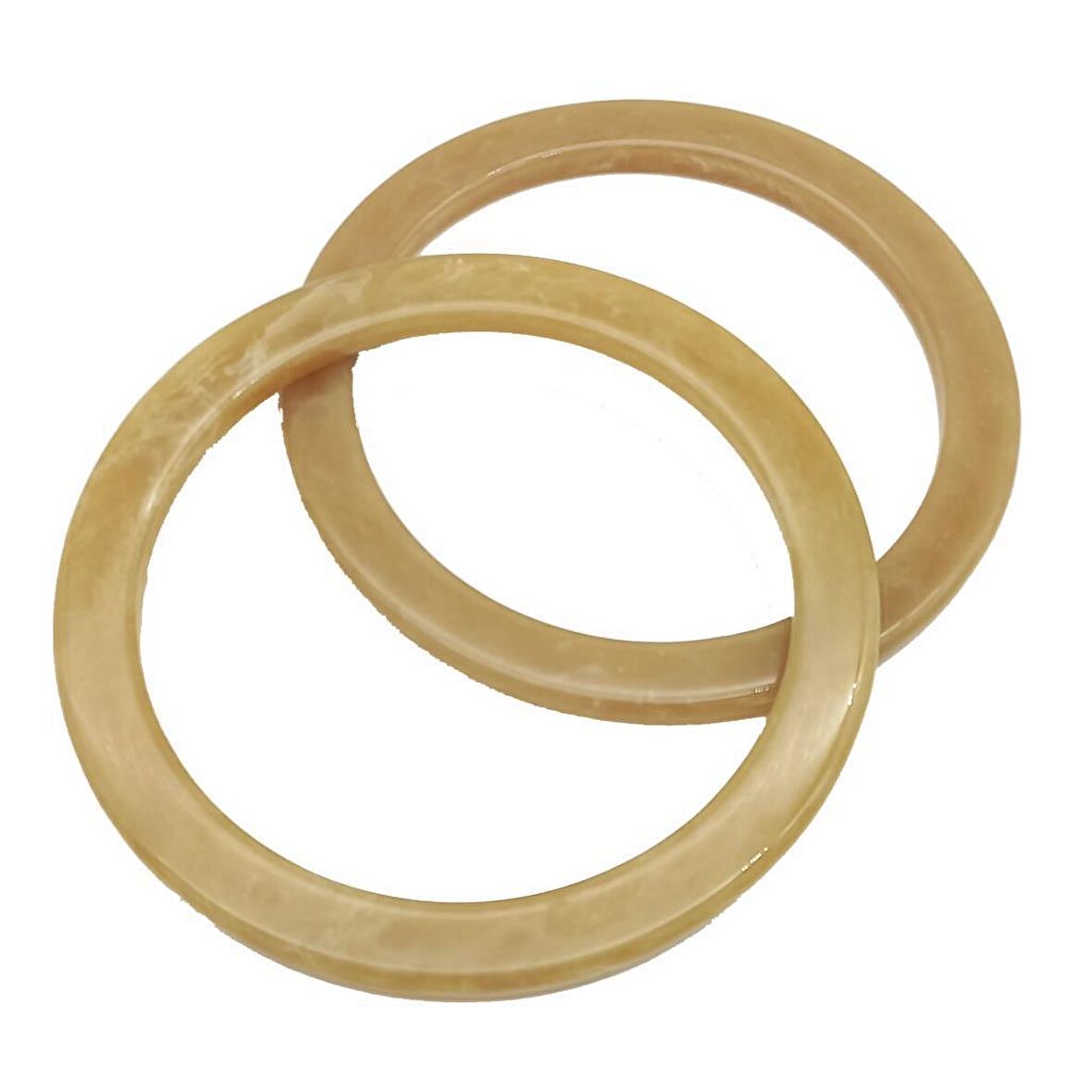 15Cm Yuvarlak Akrilik Vizon Mermer Desen Çanta Sapı