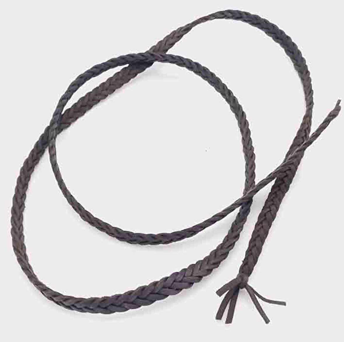 Koyu Kahve Renk Gerçek Deri 12 Mm Şerit Örgü Deri İp