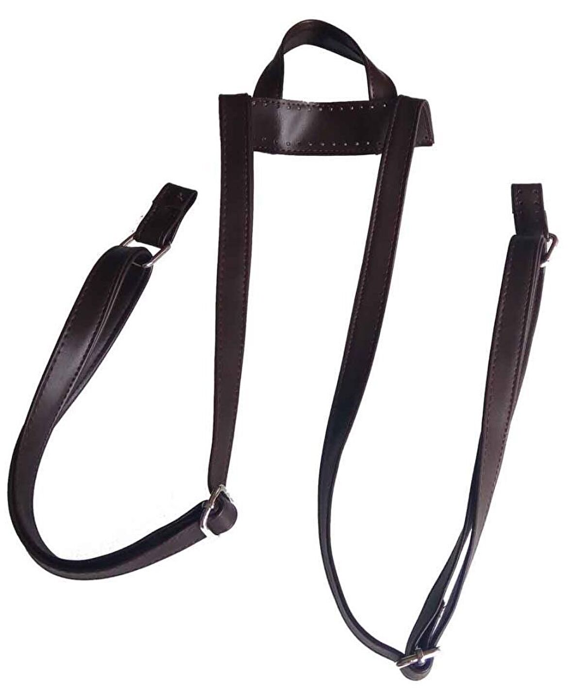 Suni Deri Koyu Kahverengi Sırt Çantası Sapı