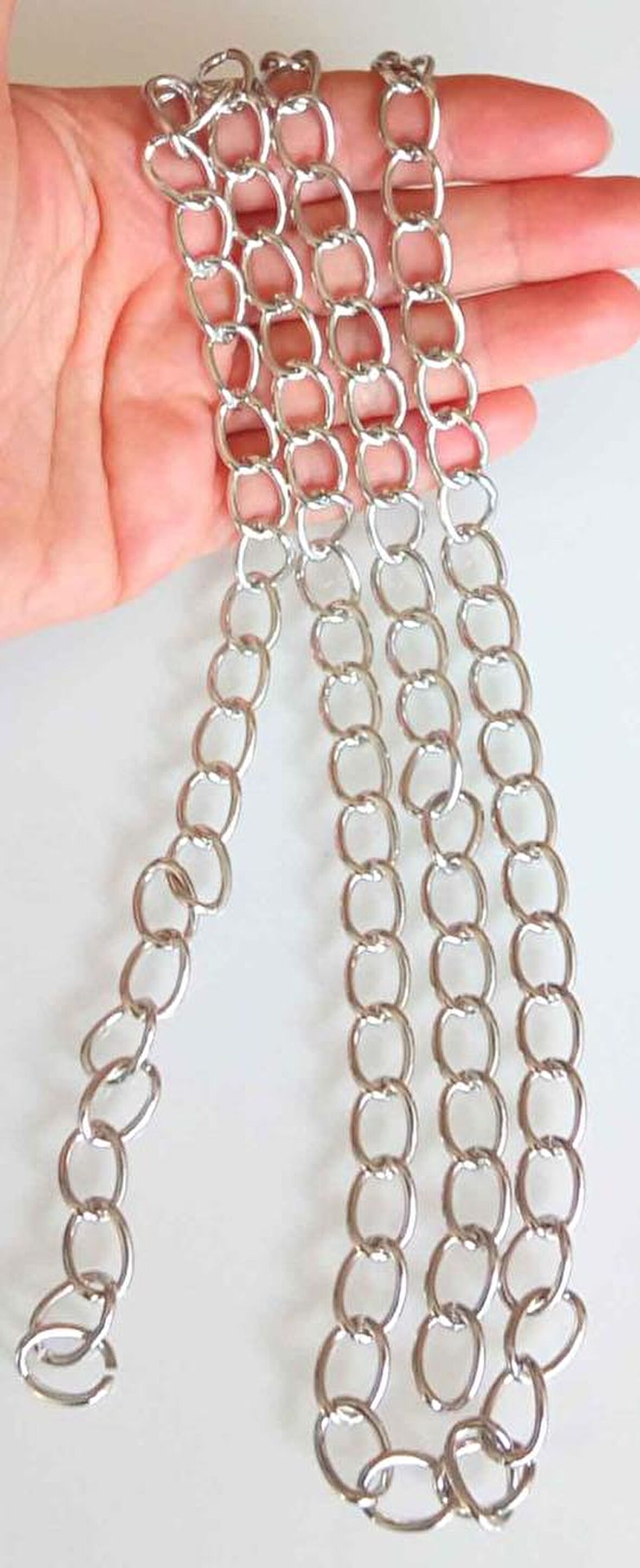 Gümüş Renk İnce Çanta Zinciri 150 Cm