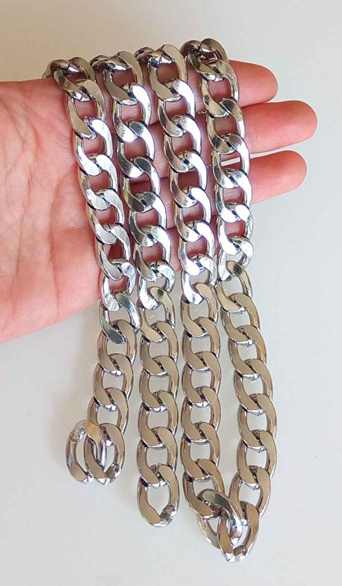 Gümüş Renk Klasik Çanta Zinciri 120 Cm