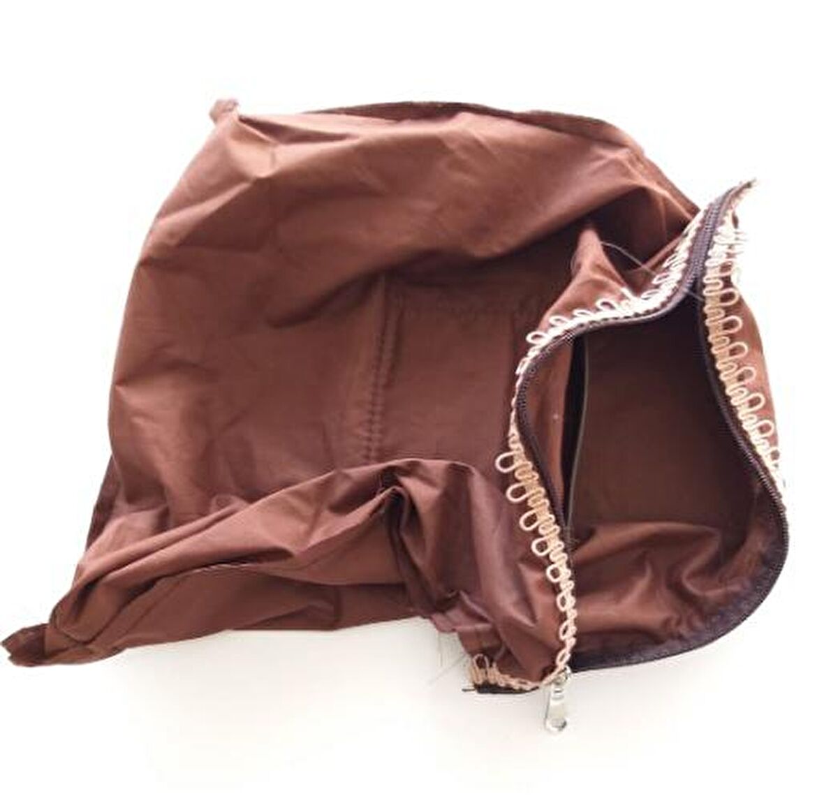 28X28 Cm, Dikilmiş Halde, Fermuarlı Astar Koyu Kahve