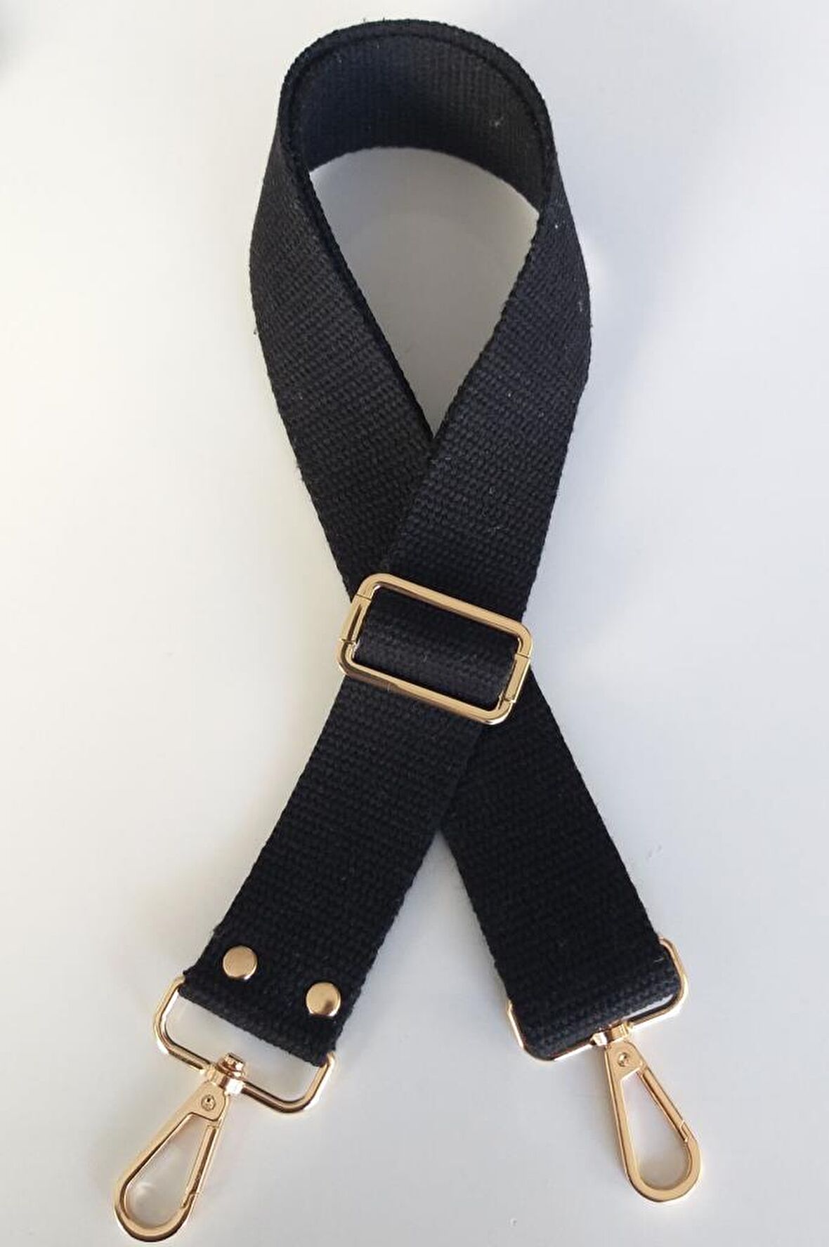 Pamuklu Kolon 120X4 Cm Light Gold Metal Siyah