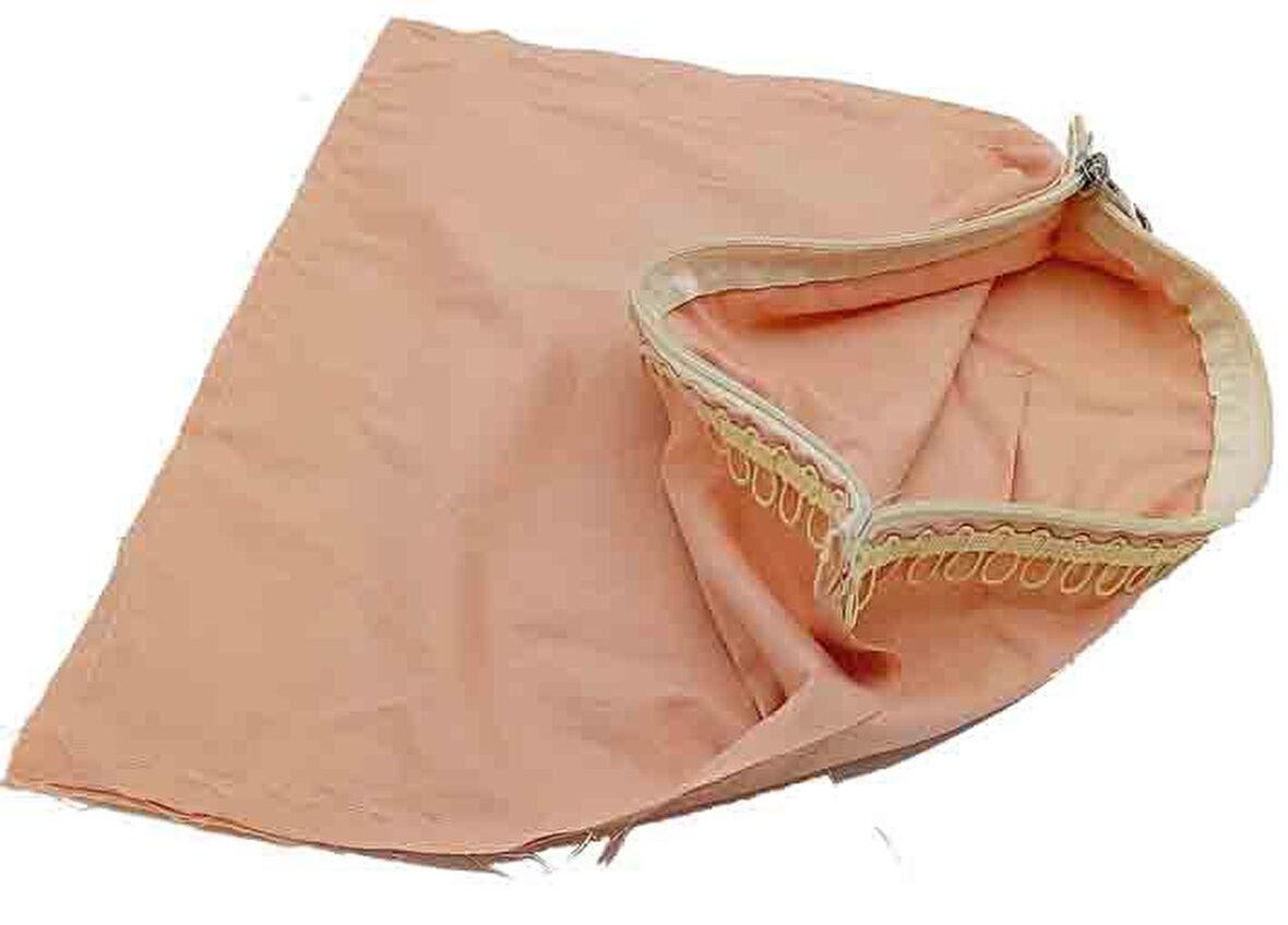 43X43 Cm Dikilmiş Fermuarlı Astar Pudra