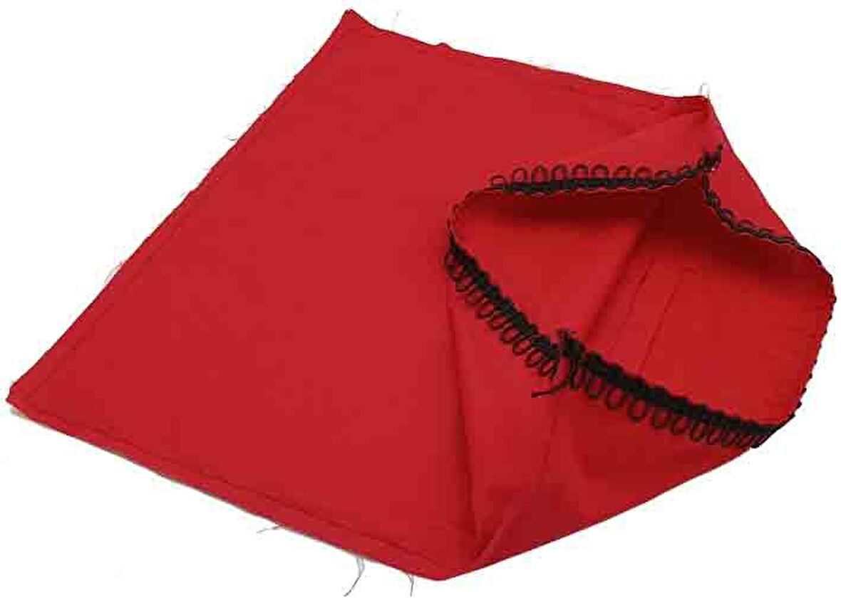 38X38 Cm Fermuarsız Dikilmiş Astar Kırmızı