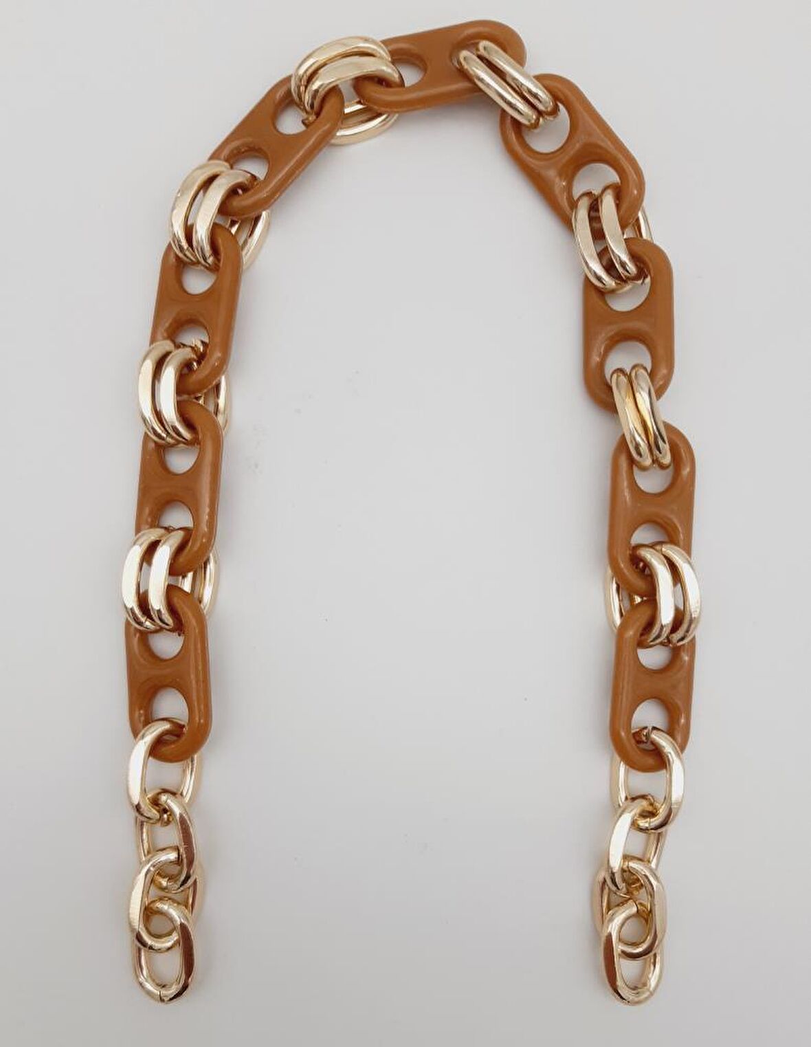 42 Cm Akrilik Görünümlü Sütlü Kahve Plastik Zincir Köprü Model