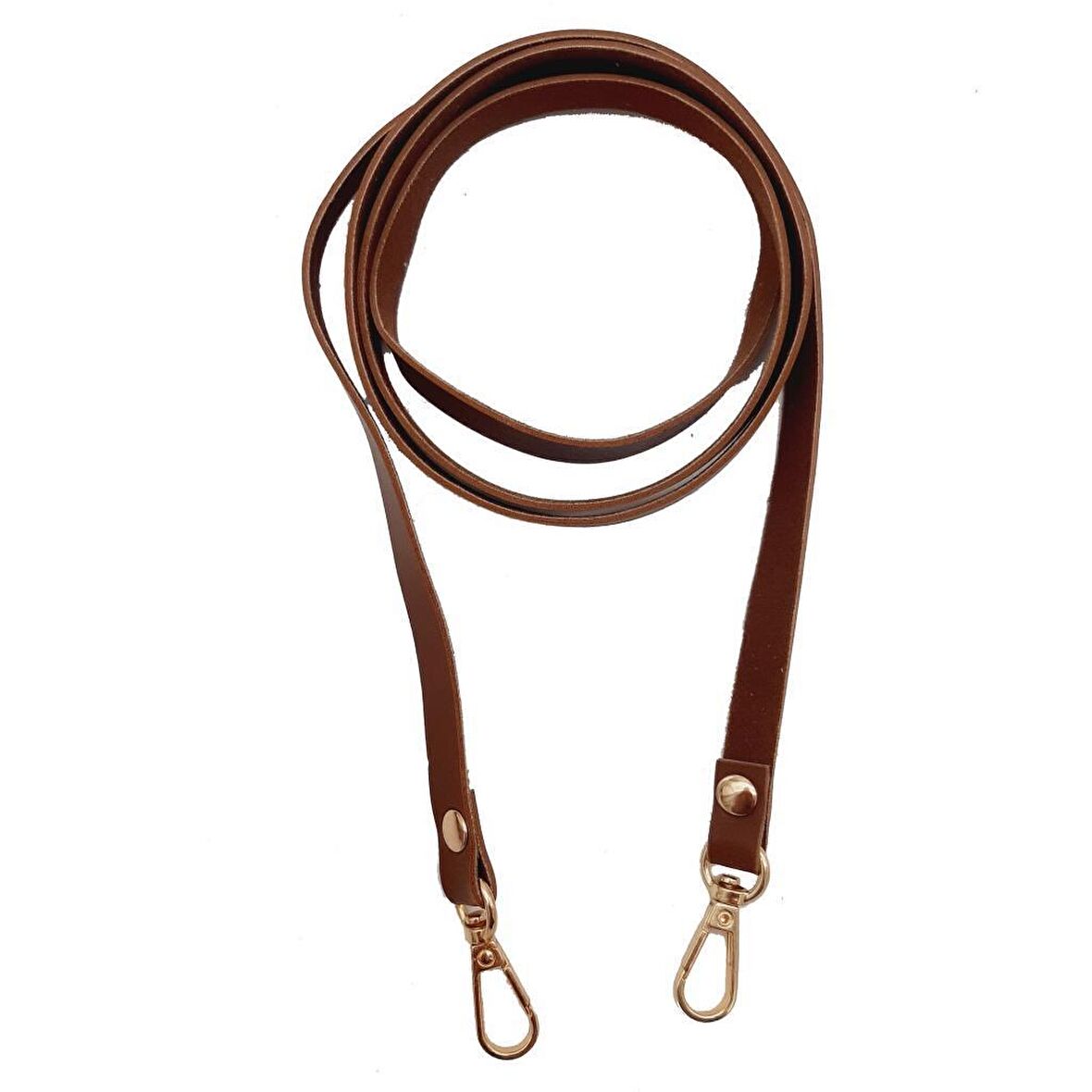 Spagetti Model Dikişsiz Çanta Sapı Taba Renk Light Gold Metal