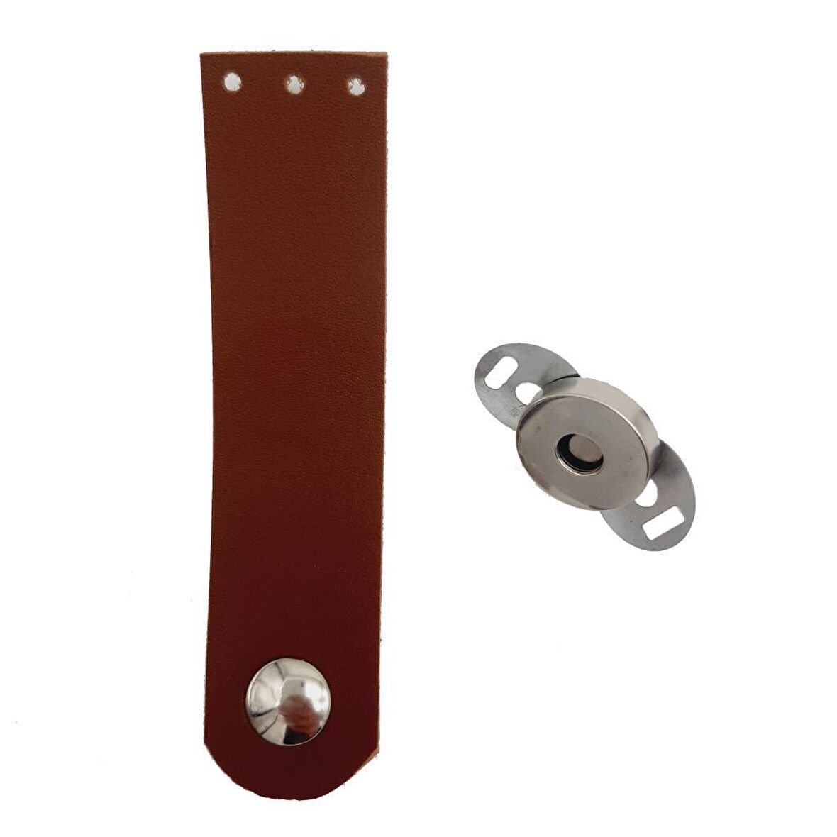 Tek Kat Suni Deri Taba Gümüş Metalli Kapak