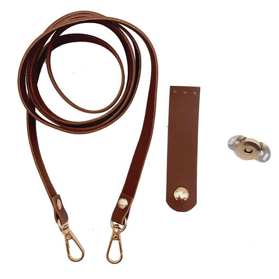 Suni Deri Taba Cep Telefonu Seti Light Gold Metalli