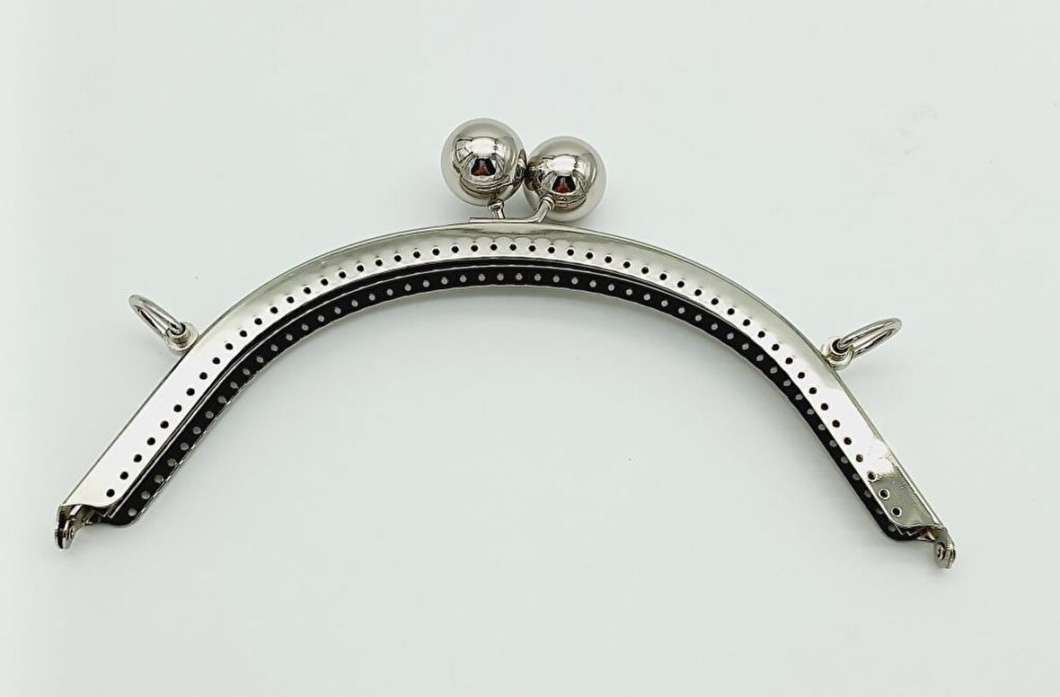 20 Cm Metal Toplu Gümüş Renk Çanta Klipsi