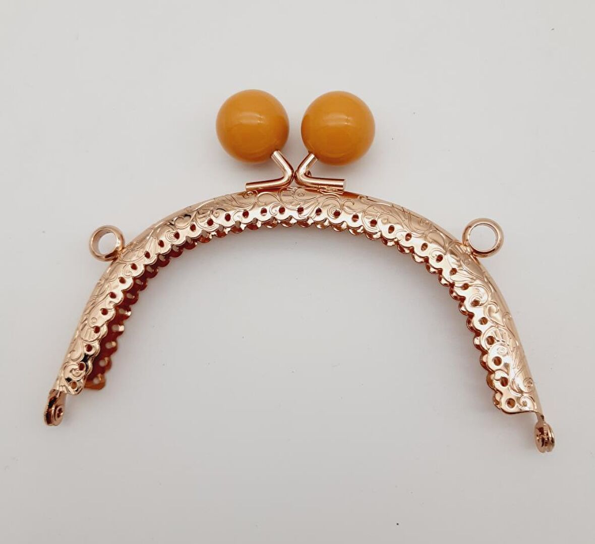 Hardal Renk Toplu Cüzdan Klipsi Cüzdan Bursu 12,5 Cm Light Gold Renk
