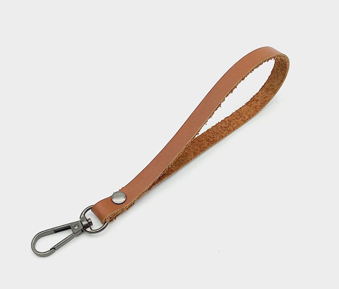 Gerçek Deri Sütlü Kahve Renk Elcik Füme Metalli