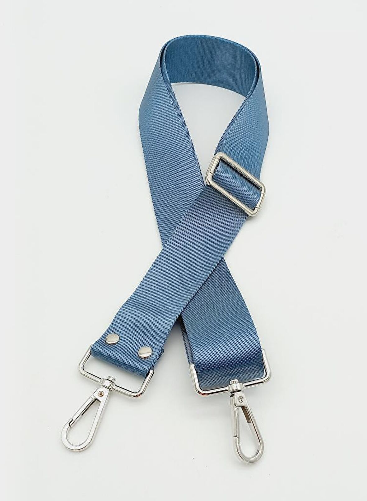 Polyester Kolon 120X4 Cm Bebe Mavi Gümüş Metalli