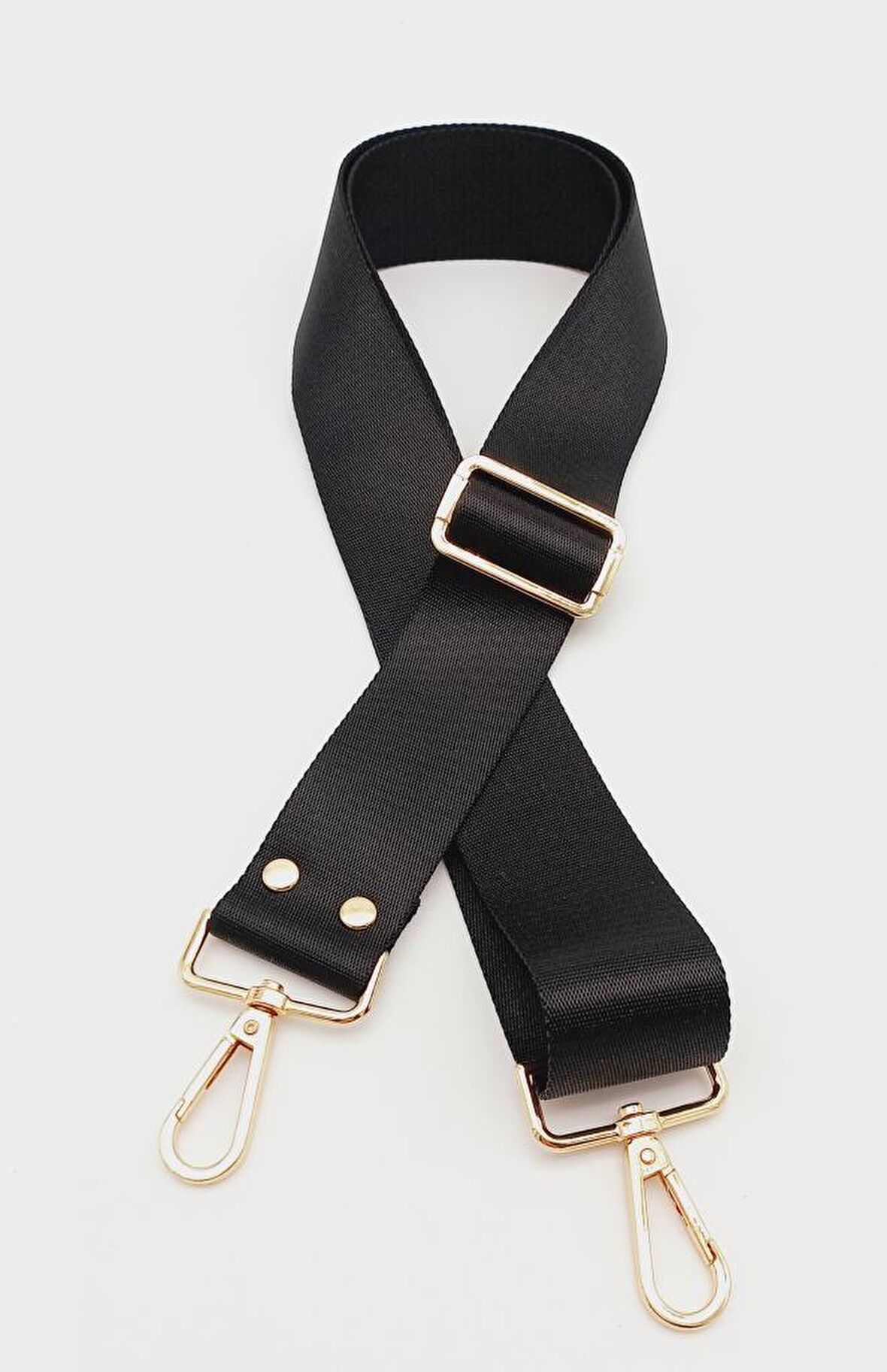 Polyester Kolon 120X4 Cm Siyah Light Gold Metalli