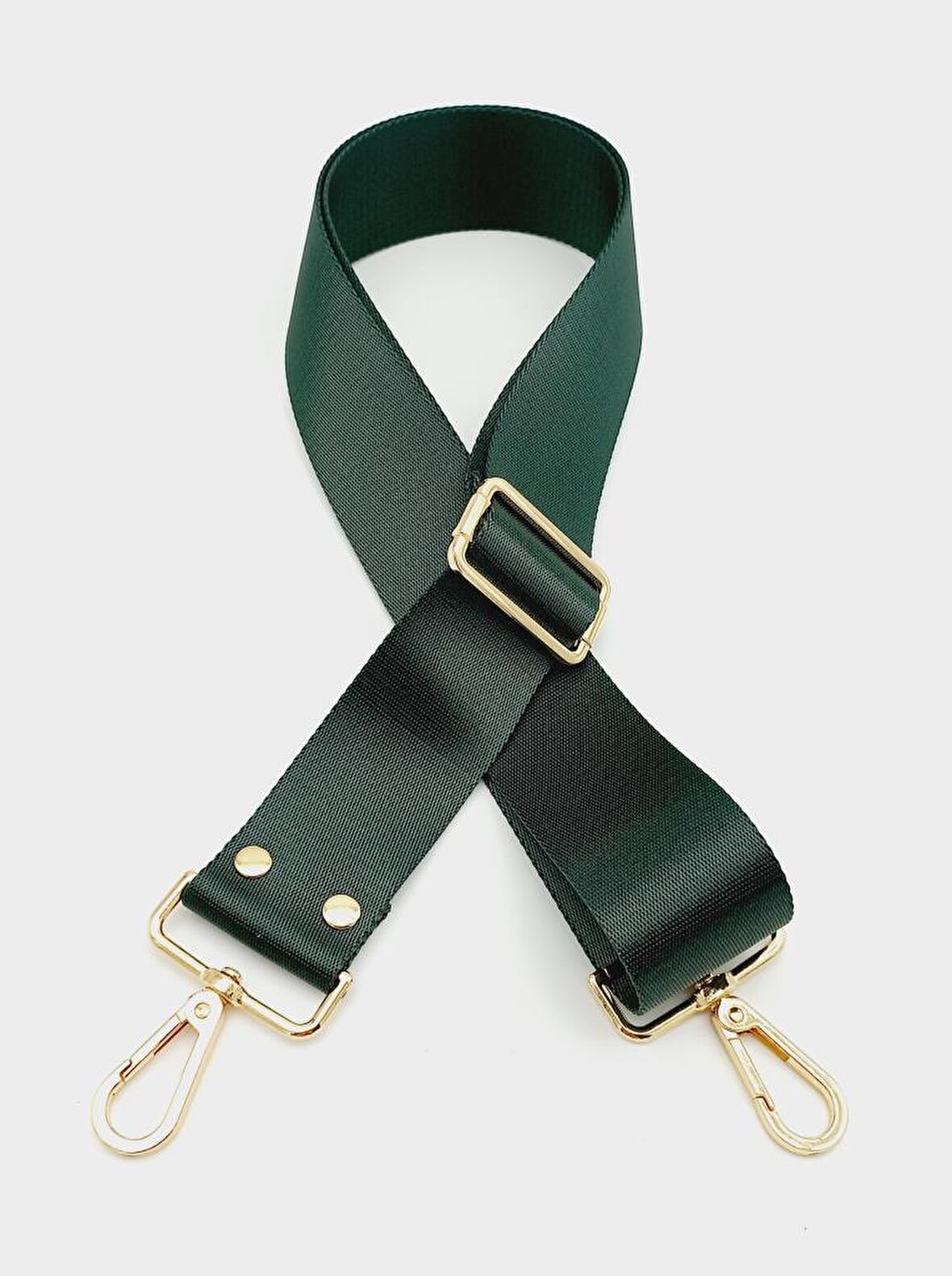 Polyester Kolon 120X4 Cm Ördek Yeşili Light Gold Metalli