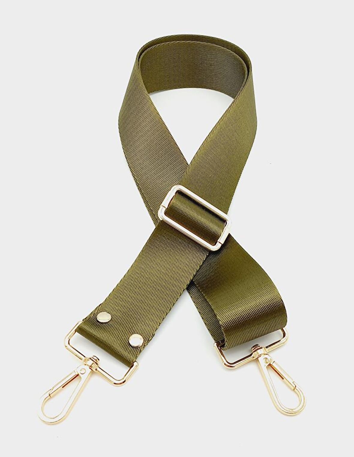 Polyester Kolon 120X4 Cm Haki Yeşil Light Gold Metalli