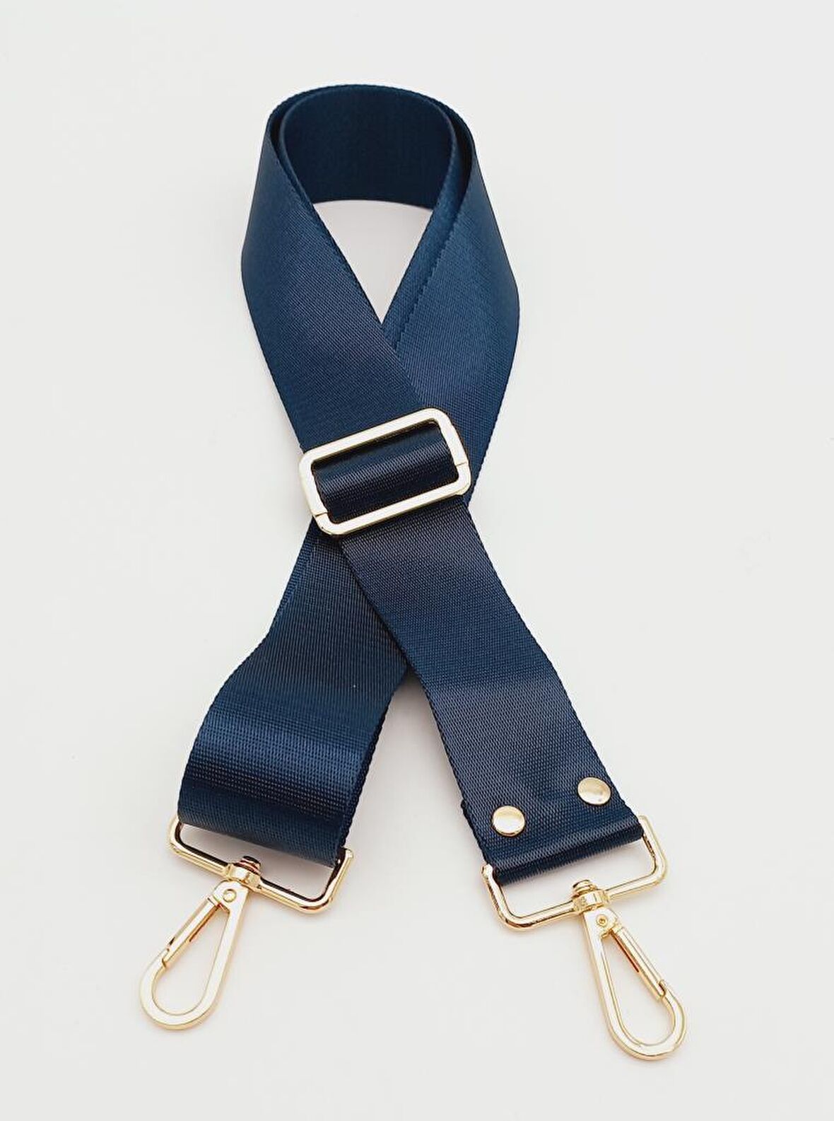 Polyester Kolon 120X4 Cm Lacivert Light Gold Metalli