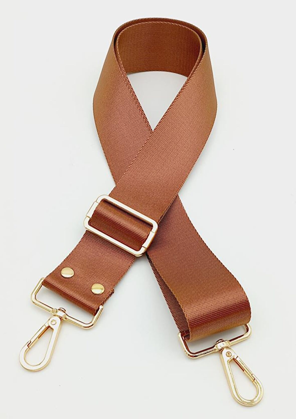 Polyester Kolon 120X4 Cm Taba Light Gold Metalli