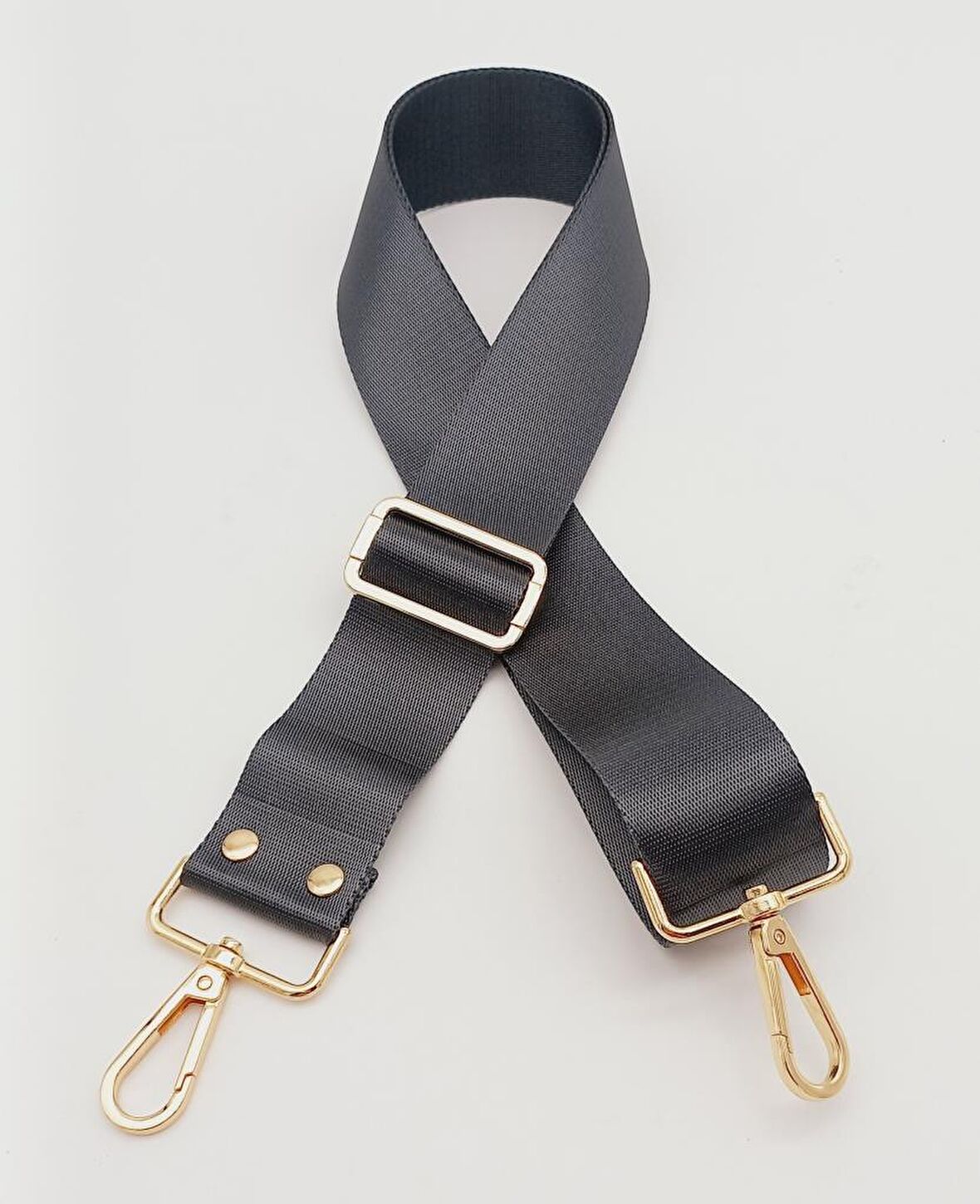 Polyester Kolon 120X4 Cm Gri Light Gold Metalli