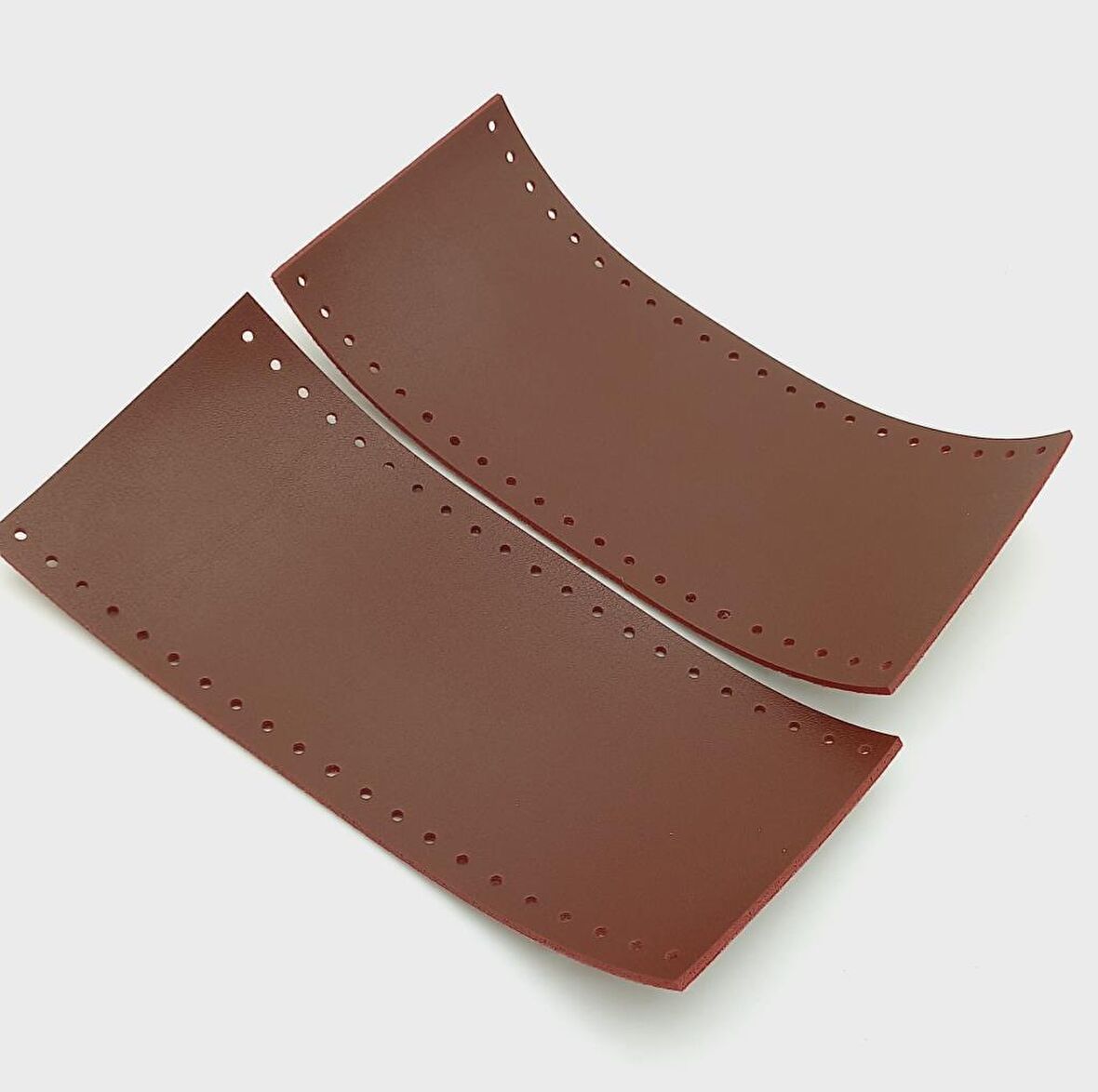 Suni Deri Tutma Sapı Bordo Simit Sap 17x7.5 Cm