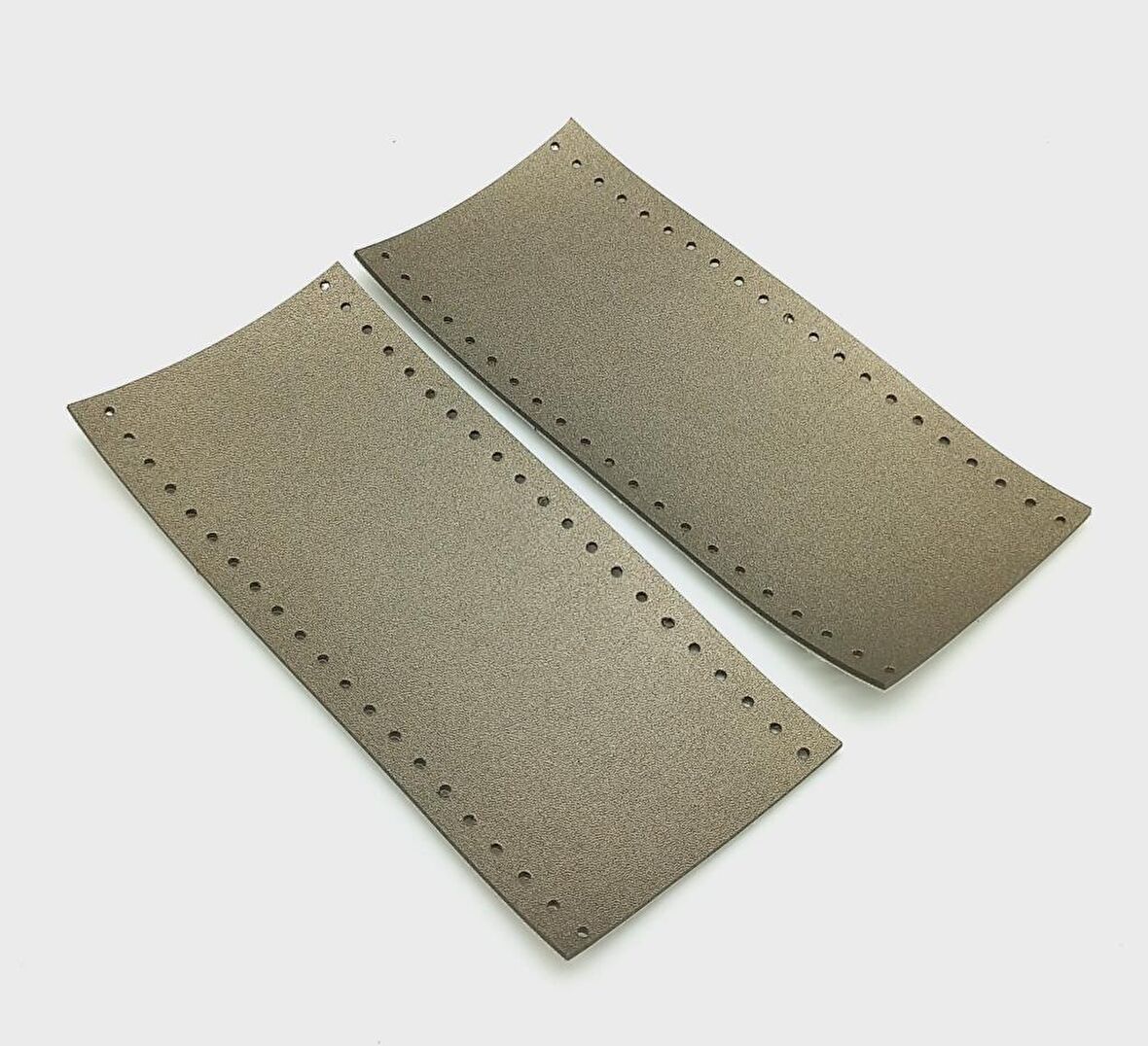 Suni Deri Tutma Sapı Parlak Gri Simit Sap 17x7.5 Cm