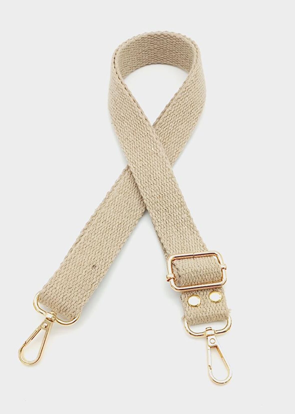 Pamuklu Kolon 120X3 Cm Bej Light Gold Metalli