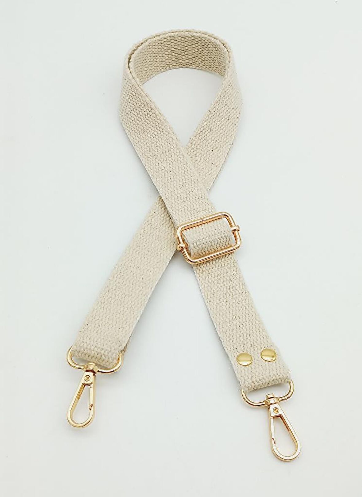 Pamuklu Kolon 120X3 Cm Krem Light Gold Metalli