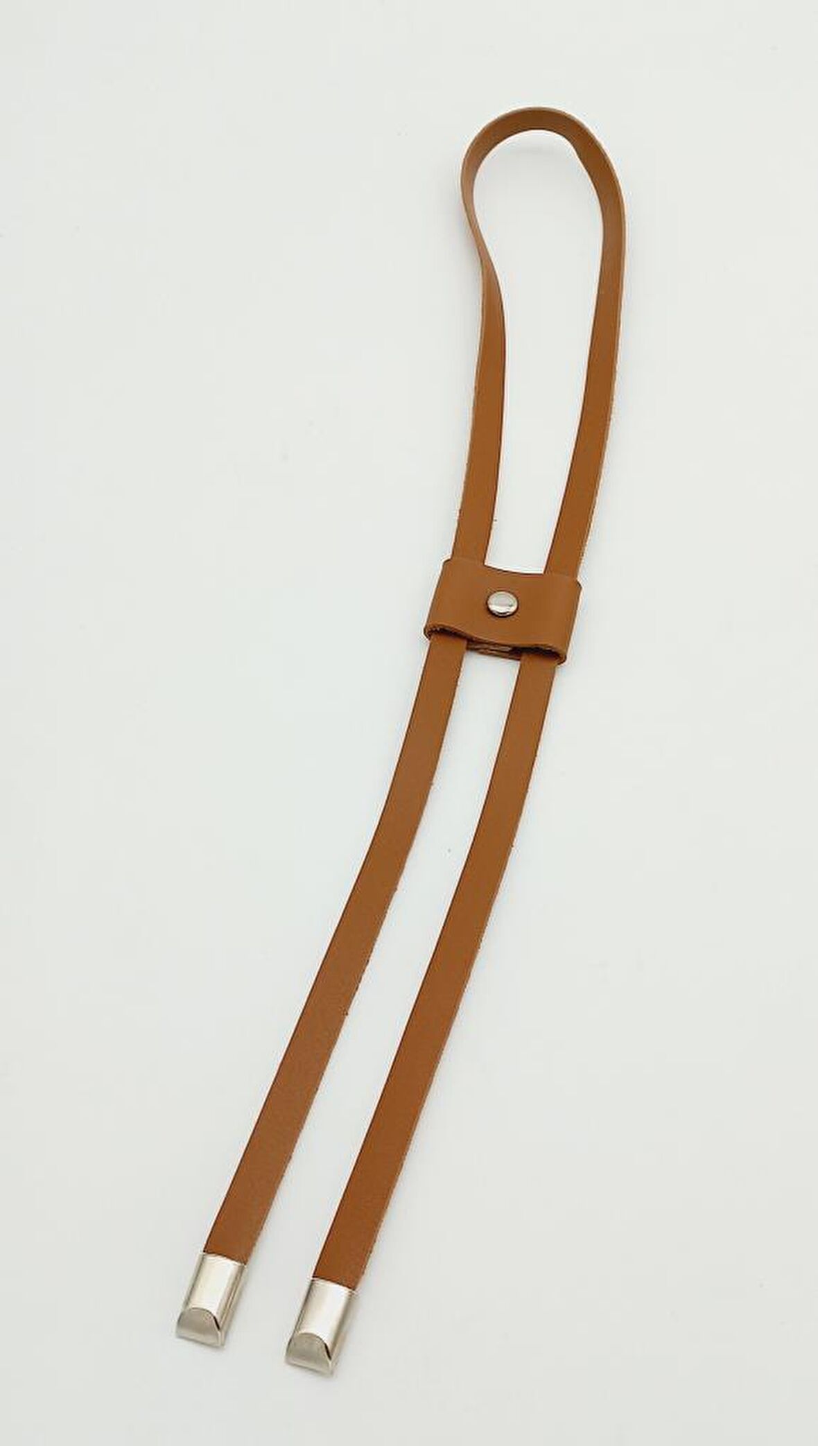 Taba Tek Kat Suni Deri Büzgü Gümüş Metalli