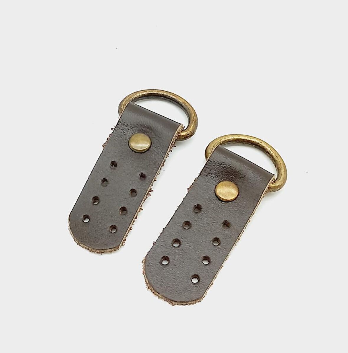 Gerçek Deri Kahverengi Sapucu (Böce) Antik Metalli