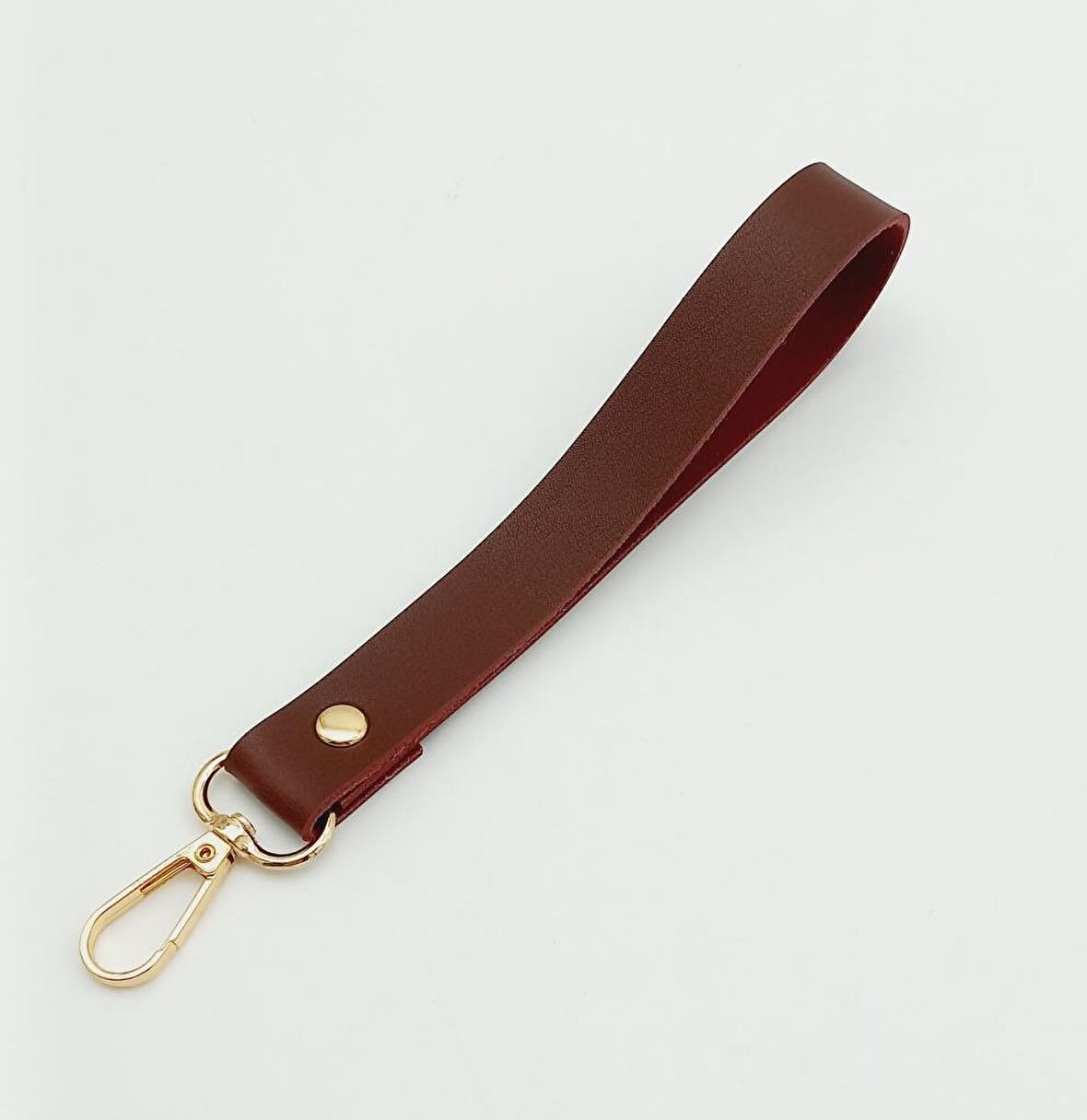 Tek Kat Suni Deri Bordo Renk Elcik Light Gold Metal