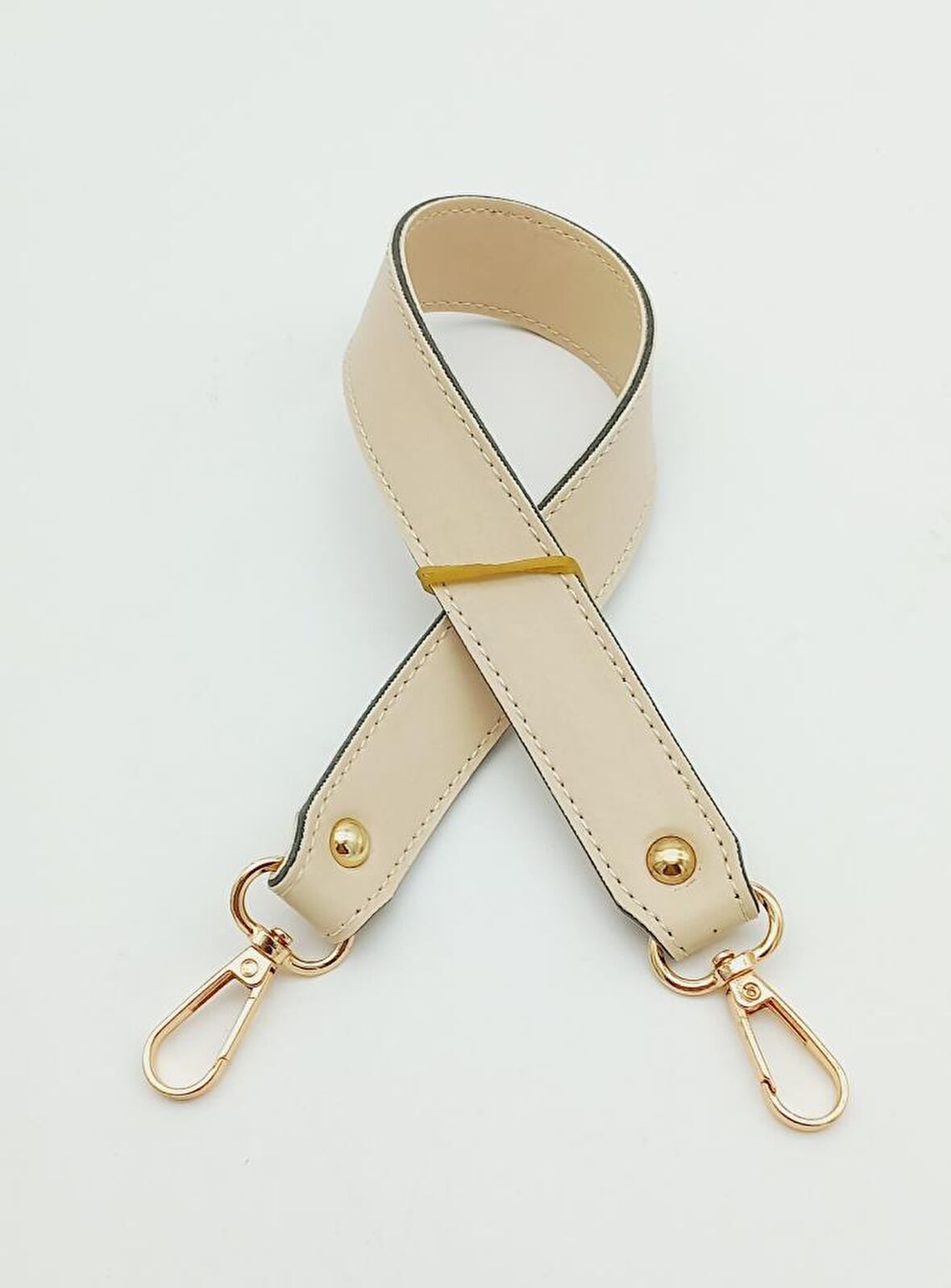 Krem Renk 42X2.5 Cm Kancalı Sap Light Gold Metalli