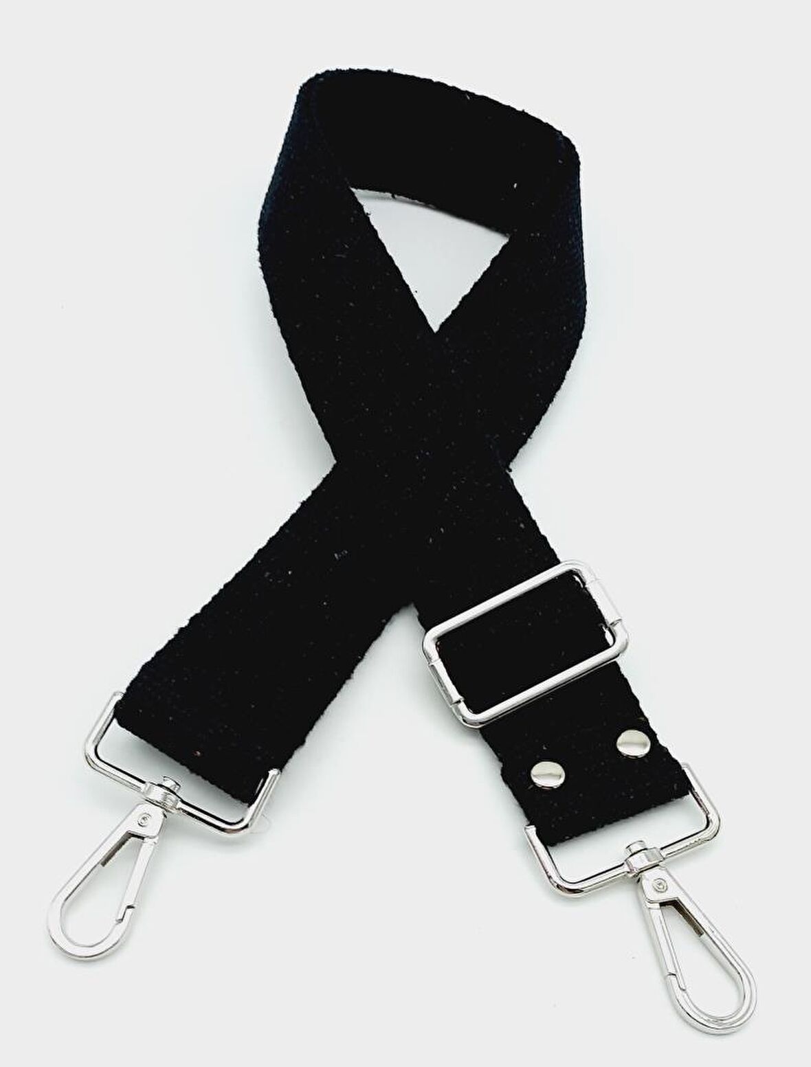 Pamuklu Kolon 120X4 Cm Gümüş Metal Siyah