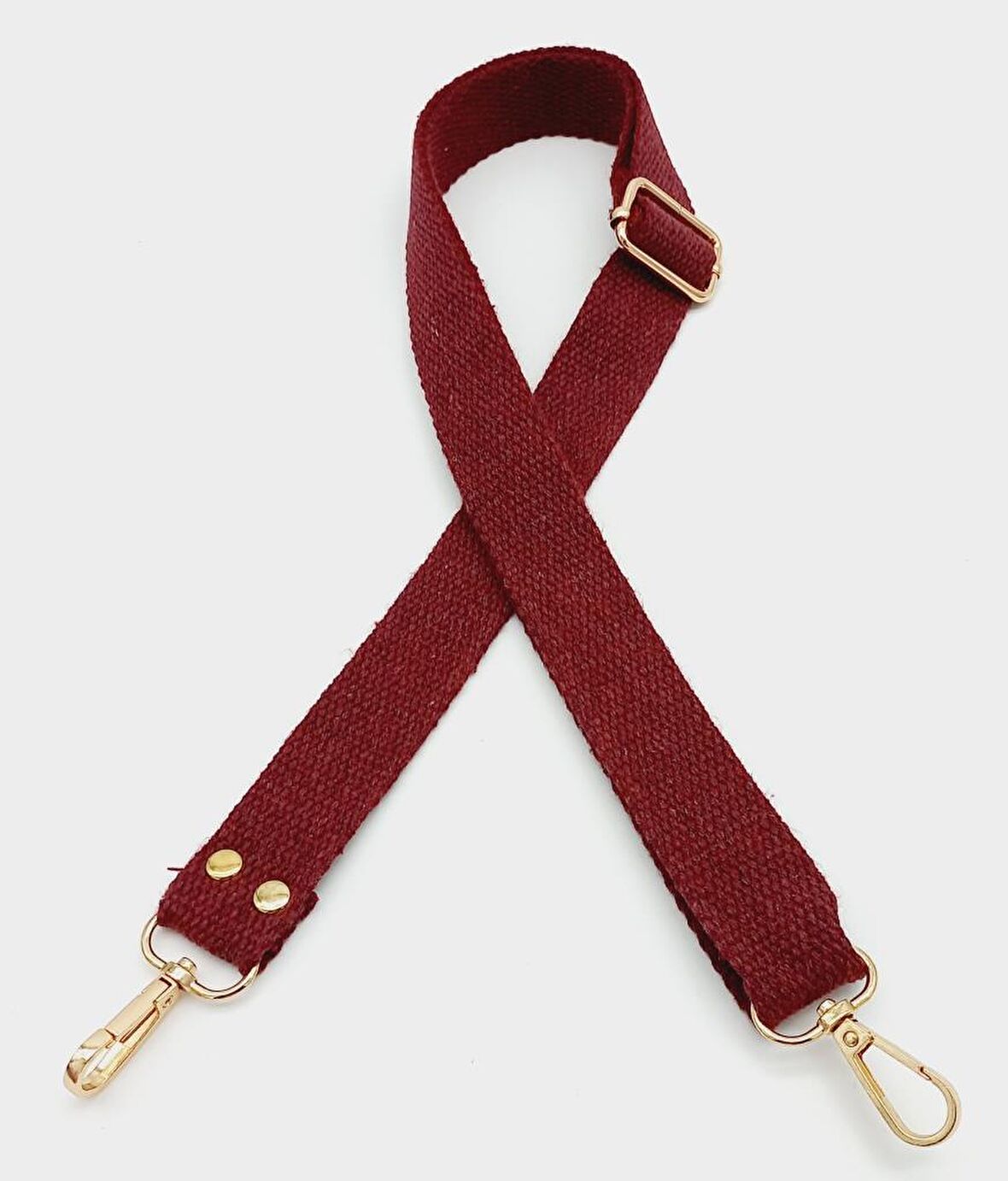 Pamuklu Kolon 120X3 Cm Bordo Light Gold Metalli