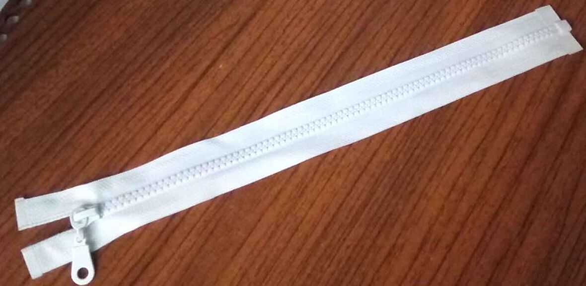 Beyaz Renk 30 Cm Kemik Diş Fermuar