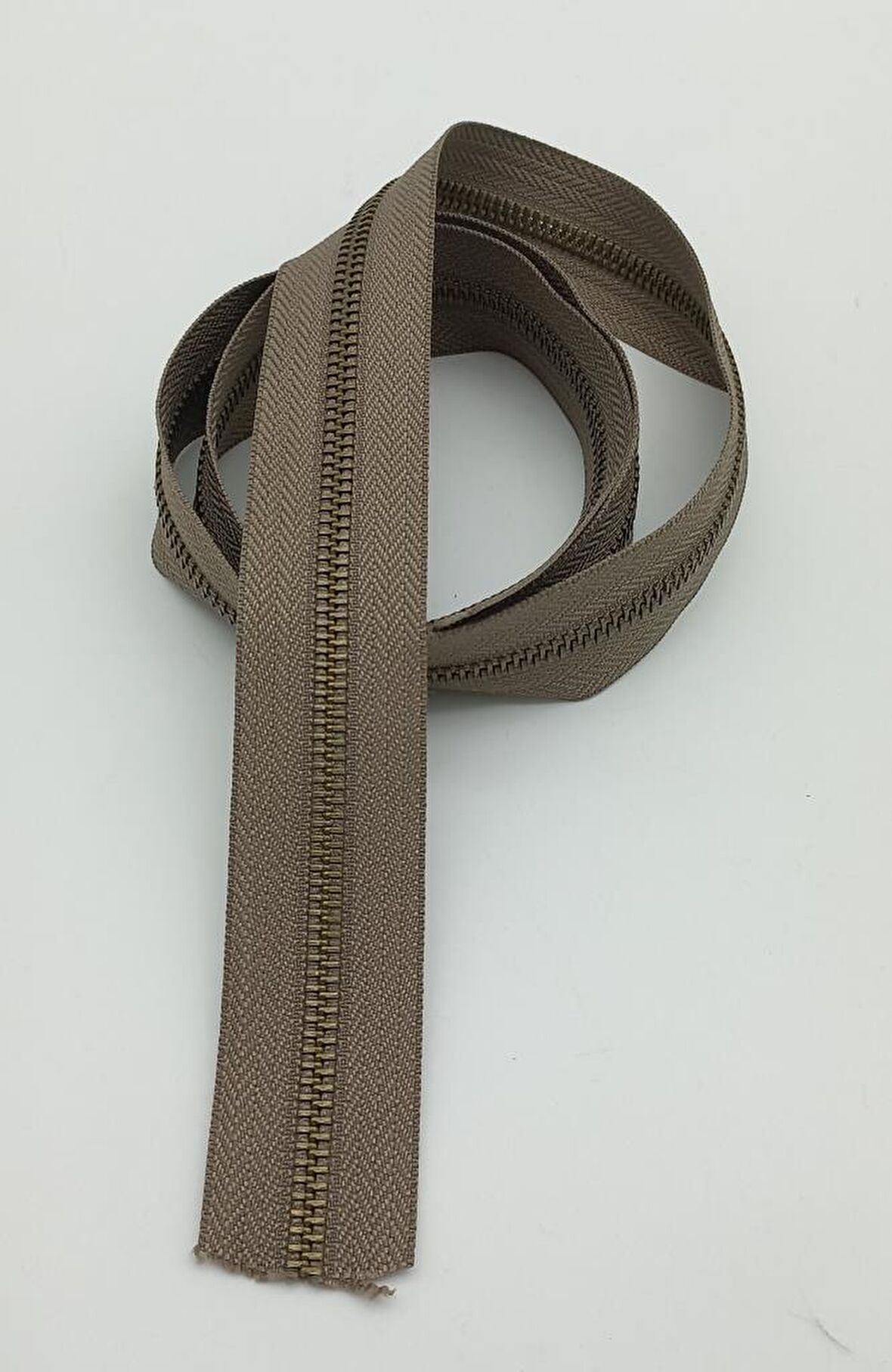 Ortası Antik Fermuar 100 Cm Vizon Renk