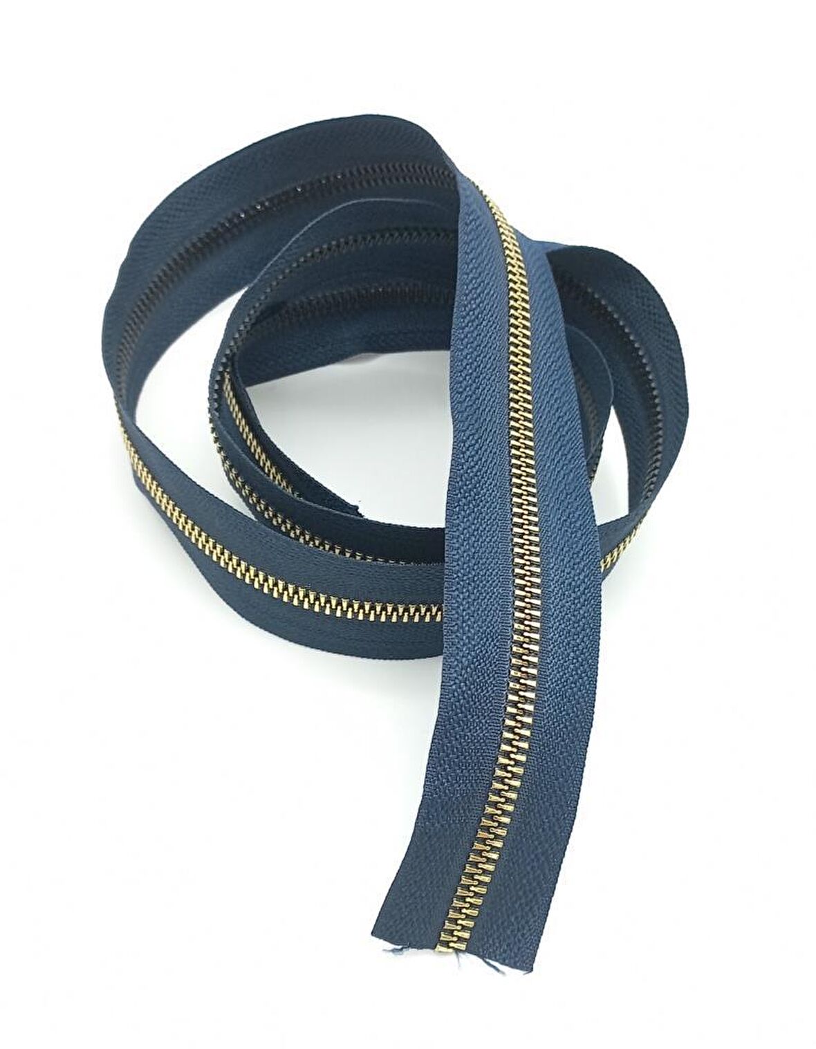 Ortası Gold Fermuar 100 Cm Lacivert Renk